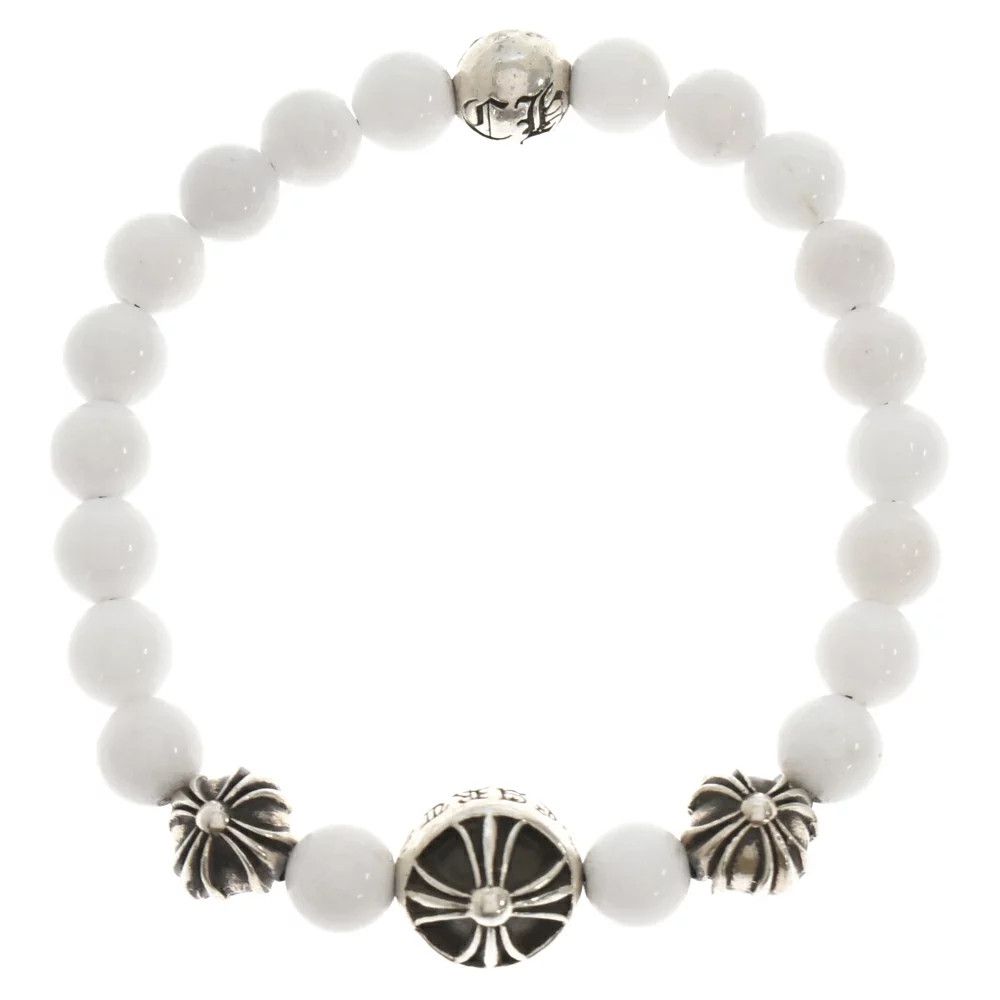 Pre-owned Chrome Hearts White Bead Bracelet