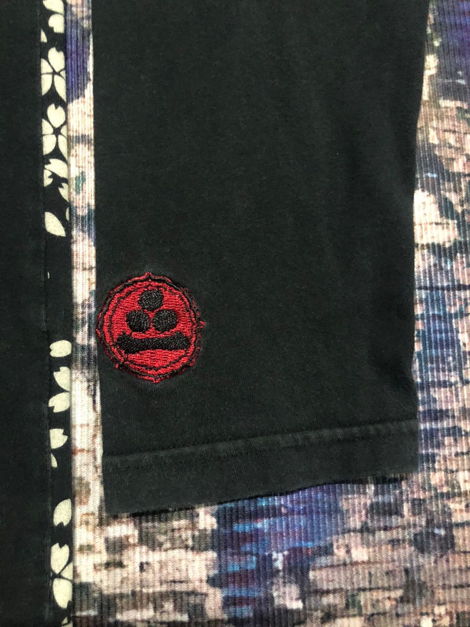 Japanese Brand Sanmaruichi Art Print Flowers Embroidery Frog Design Sukajan Size US M / EU 48-50 / 2 - 13 Thumbnail