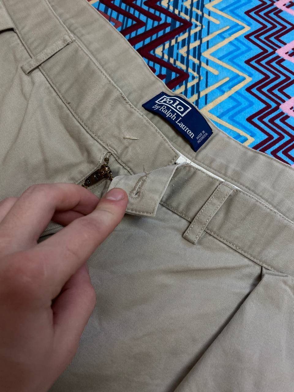 Polo Ralph Lauren × Vintage Vintage Y2K Polo Pleated Tyler Shorts in Khaki Size US 34 / EU 50 - 6 Thumbnail