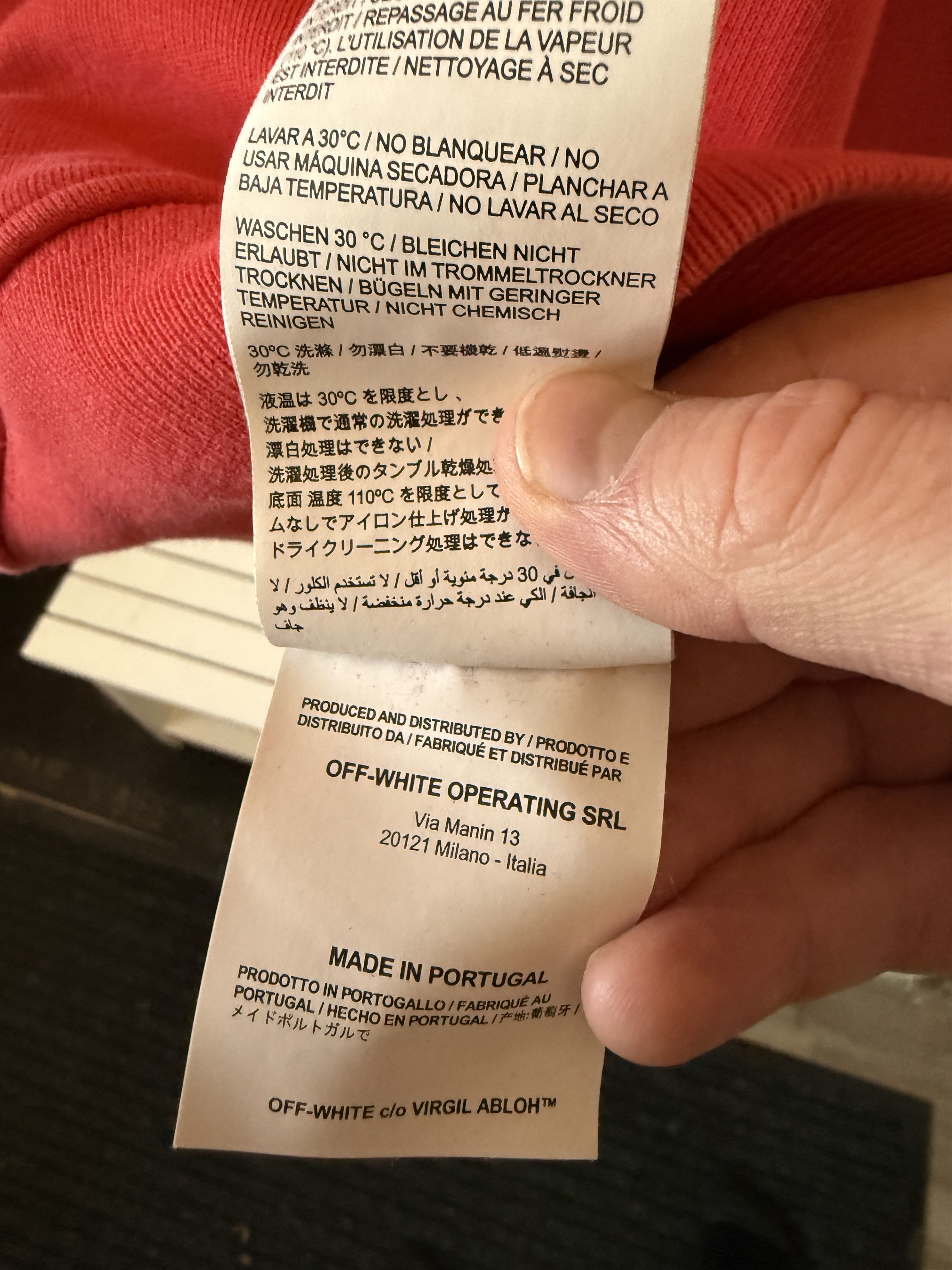 Off-White Off White Diag Stencil Hoodie Red (2019) Size US S / EU 44-46 / 1 - 9 Thumbnail