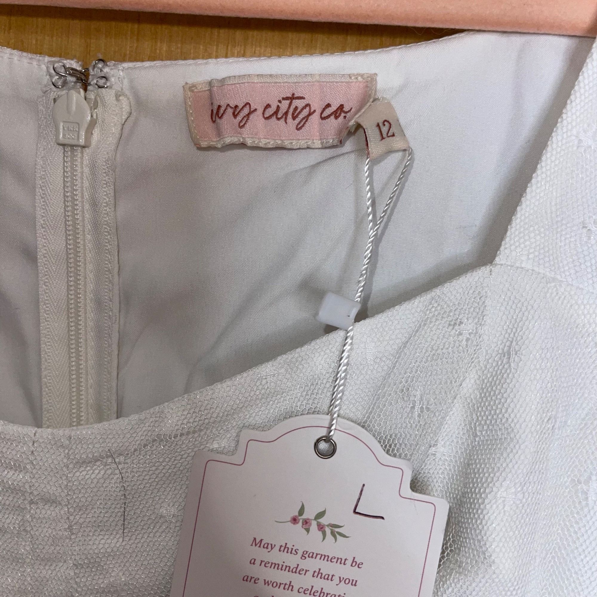 Other Ivy City Co Womens Dress Size 12 White Ballerin Size XL / US 12-14 / IT 48-50 - 4 Thumbnail