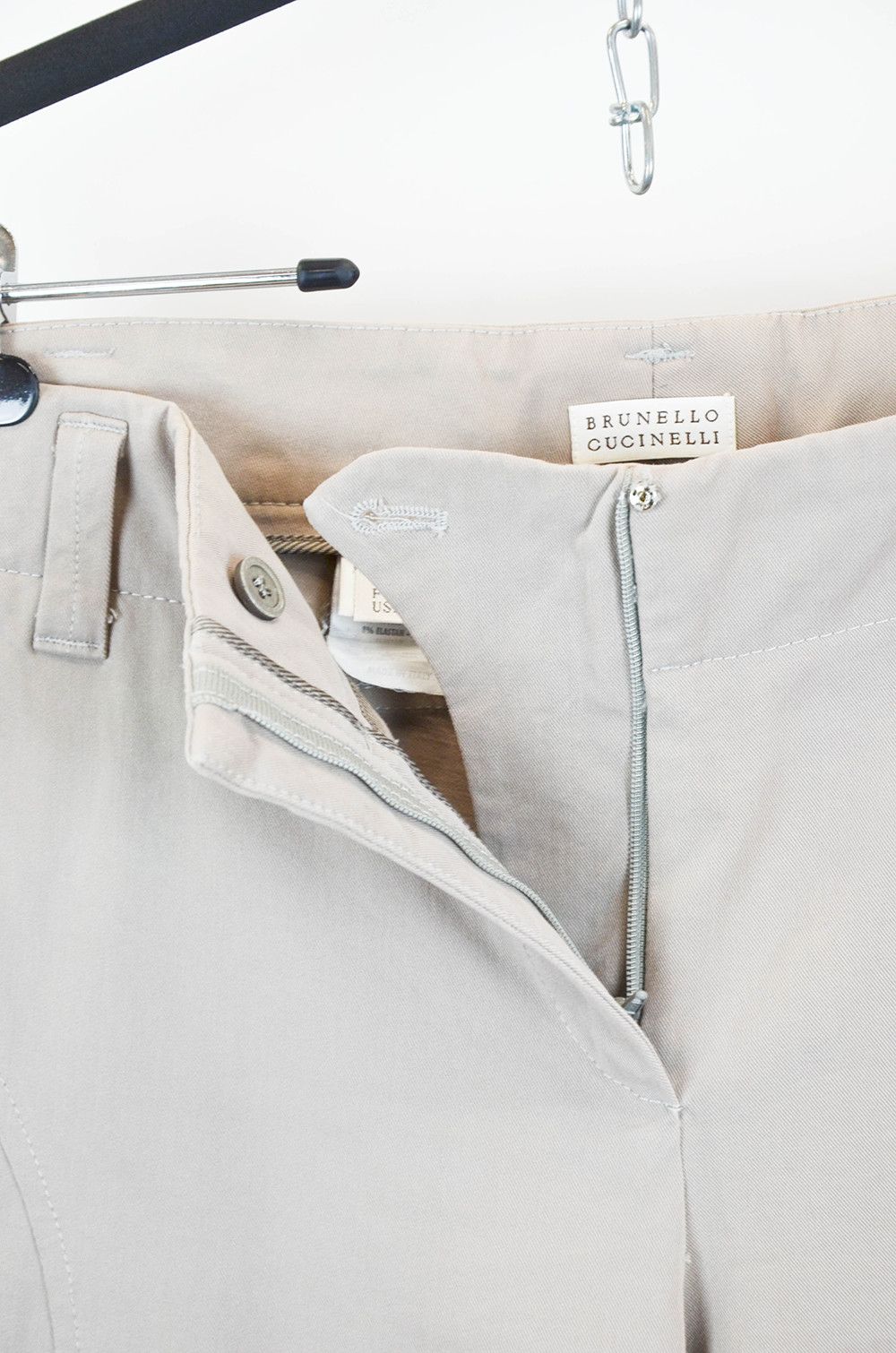 Brunello Cucinelli BRUNELLO CUCINELLI Beige Pants - 42 Size 28" / US 6 / IT 42 - 14 Thumbnail