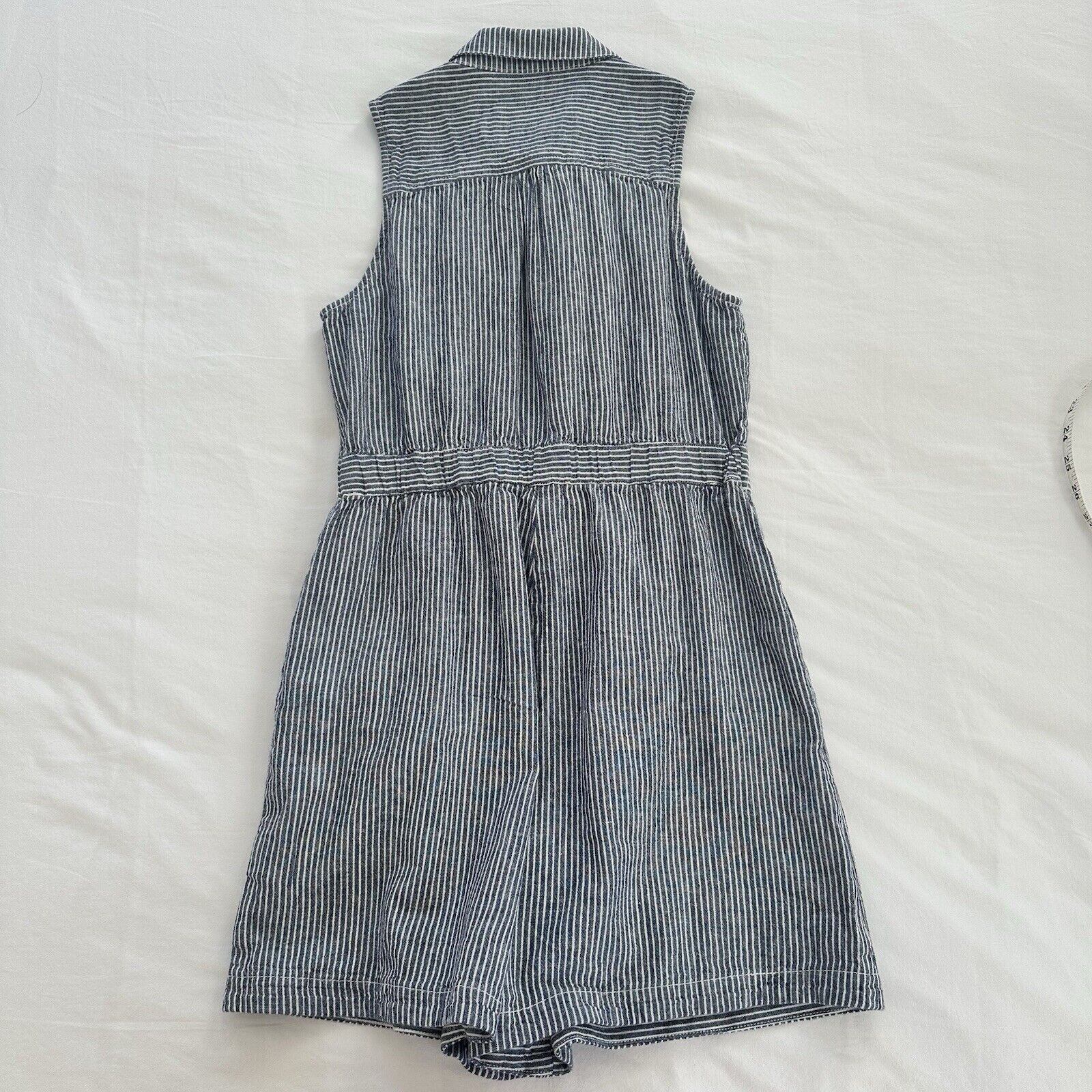 Anthropologie Anthropologie Collared Jumpsuit Shorts Cotton Linen US 4 Size 27" / US 4 / IT 40 - 9 Thumbnail