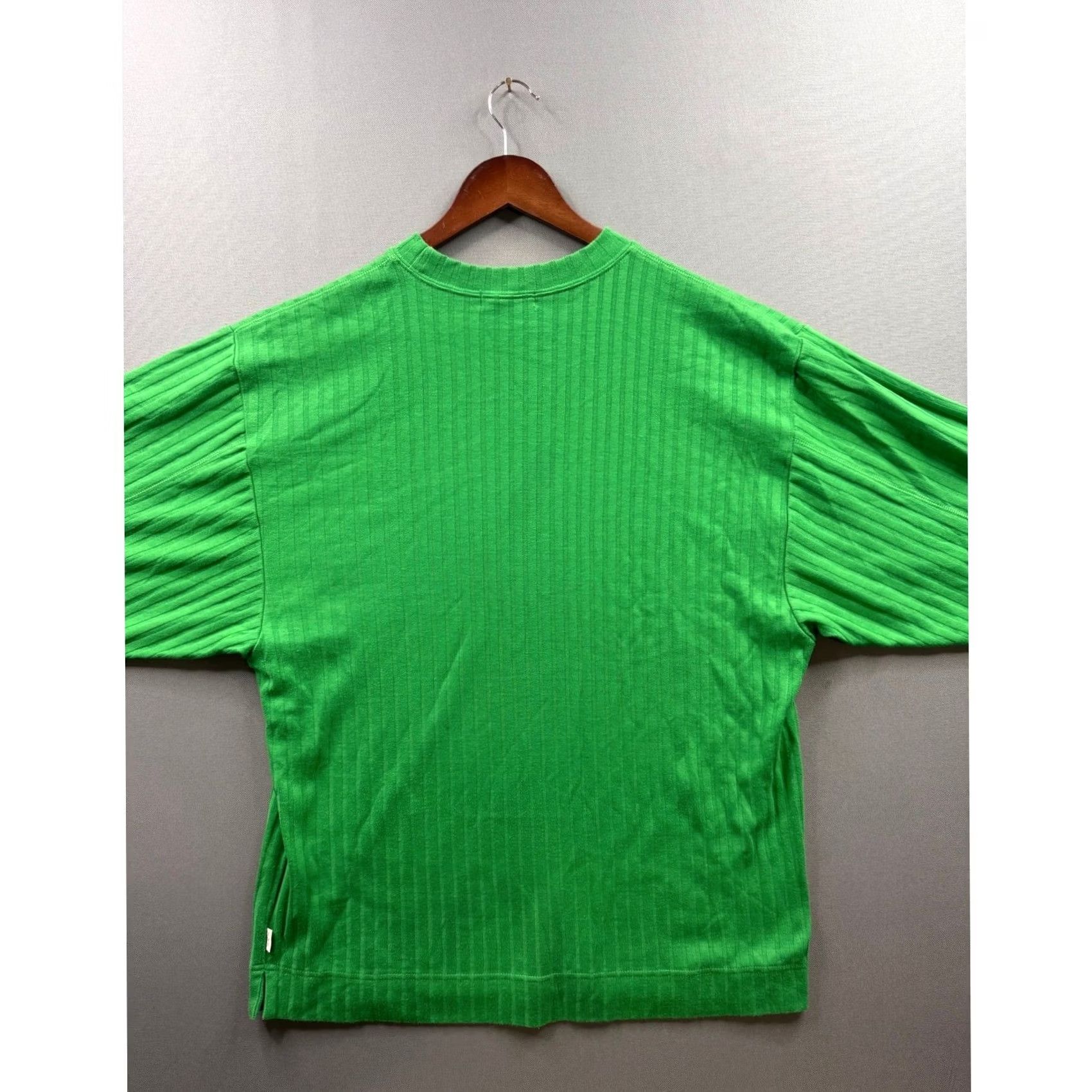 Express VINTAGE Express Tricot Green Ribbed Knit Long Sleeve Crew Neck Top Womens XS Size XS / US 0-2 / IT 36-38 - 6 Thumbnail