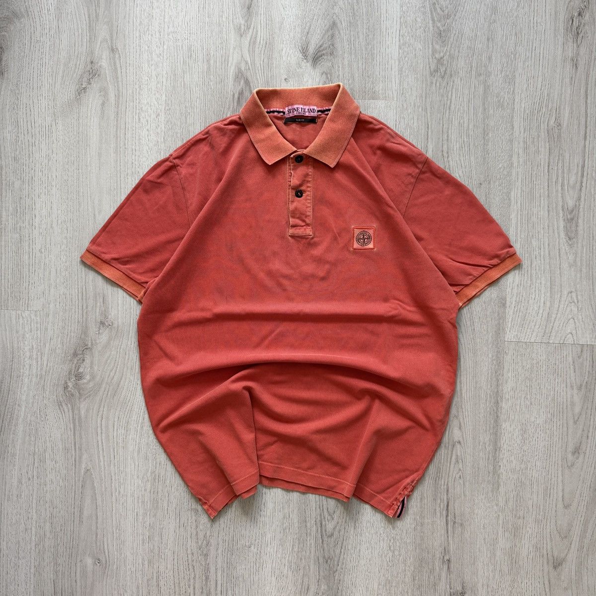 Other Vintage Stone Island Polo Garment Dyed Lava Orange Shirt Size US XL / EU 56 / 4 - 1 Thumbnail