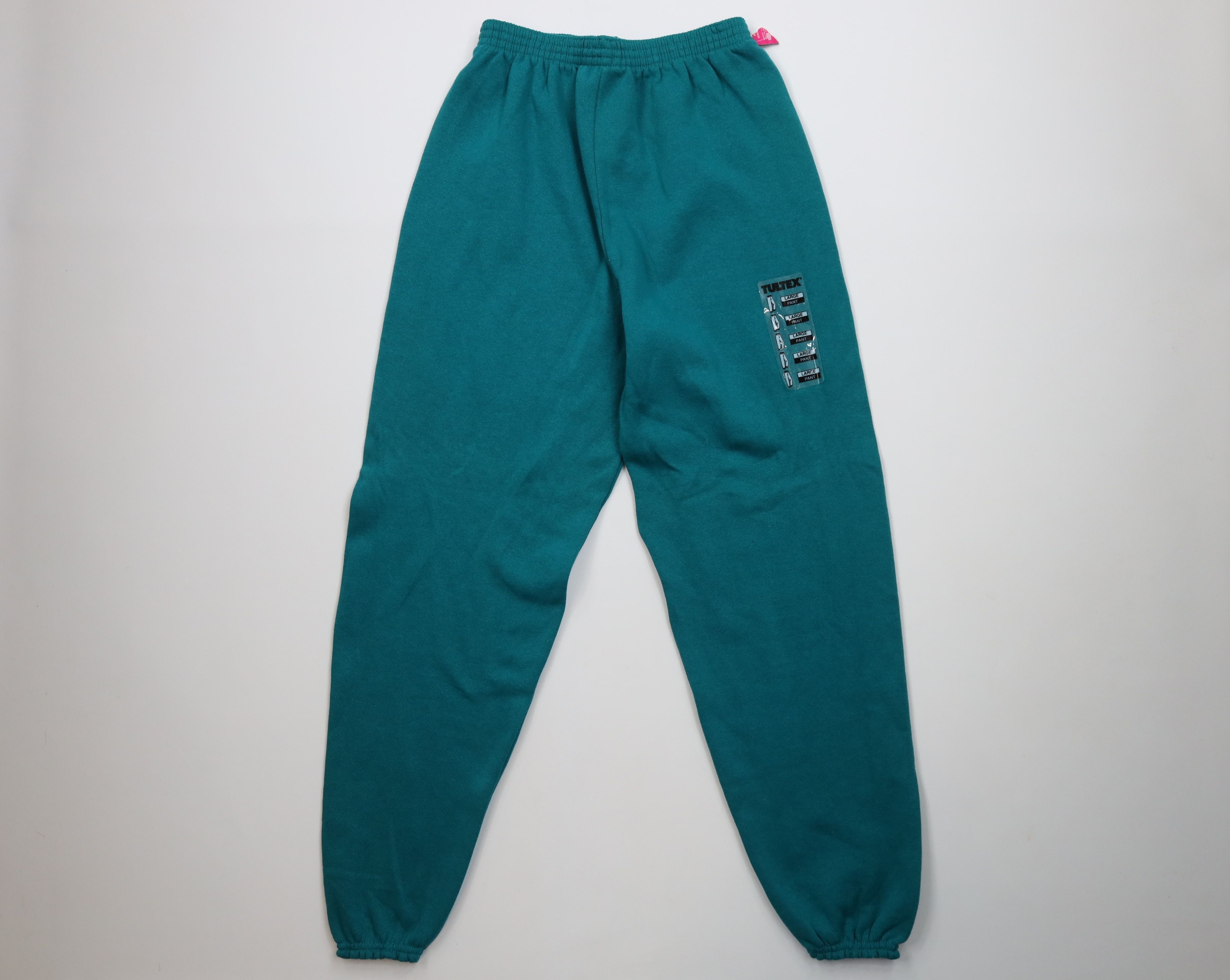 Vintage Deadstock Vintage 90s Streetwear Sweatpants Joggers Teal USA Size 26" / US 2 / IT 38 - 1 Thumbnail