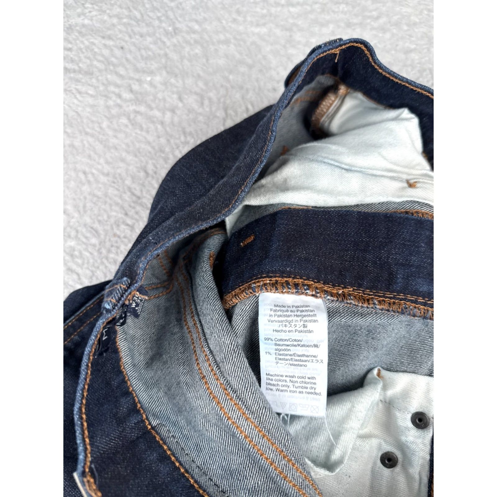 J.Crew J.CREW Mercantile Jeans Mens 30x30 Blue Denim Straight Leg Dark Wash Cotton-Blend Vintage No Size US 30 / EU 46 - 7 Thumbnail
