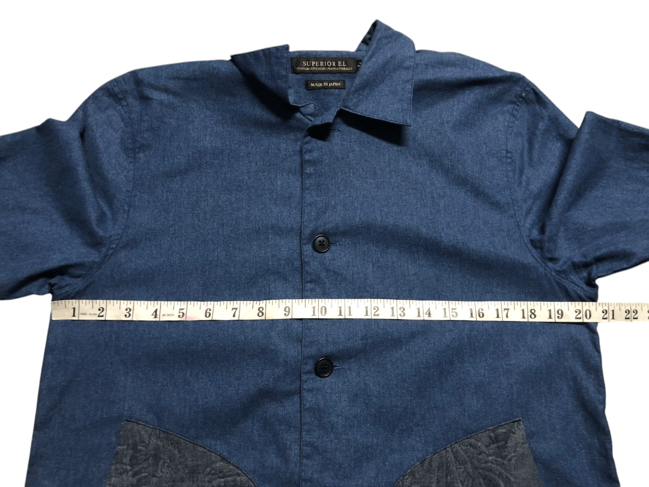 Japanese Brand Vintage Superior EL. Spring Indigo Overcoat Rare Design Size US M / EU 48-50 / 2 - 16 Thumbnail