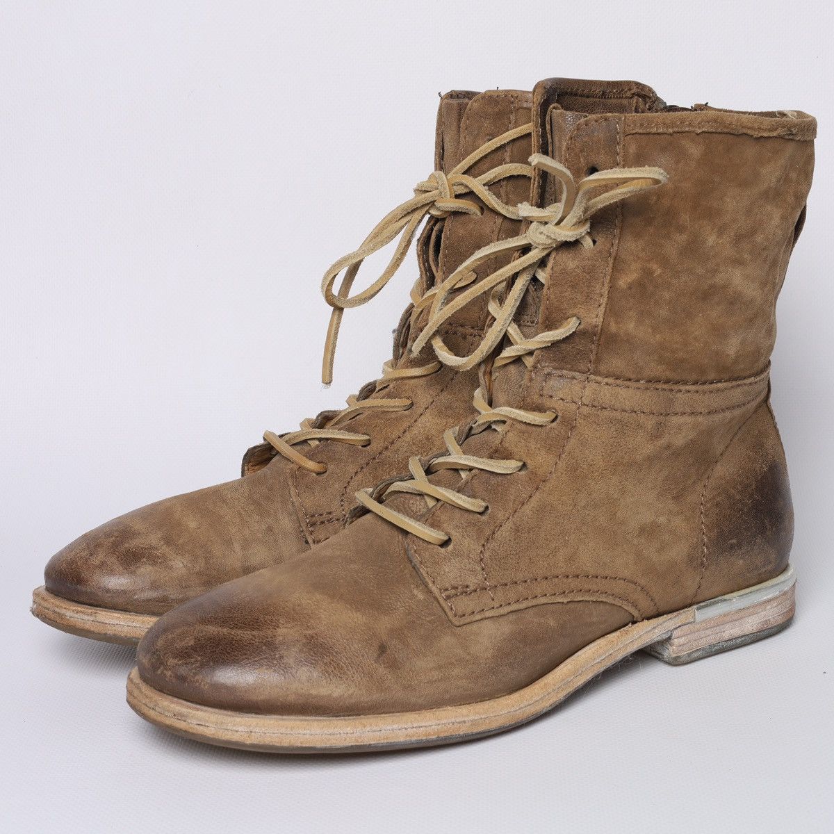 A.S.98 AS 98 Ankle Boots Beige Soft Leather Avantgarde Size US 9 / IT 39 - 3 Thumbnail