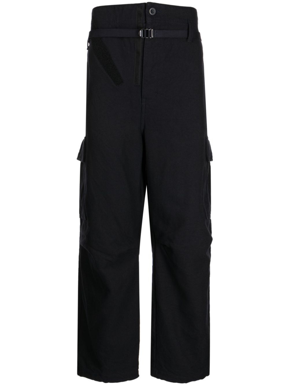 Comme des Garcons Homme o1mle1024 Wool Serge Cargo Pant in Washed Black Size US 30 / EU 46 - 2 Thumbnail