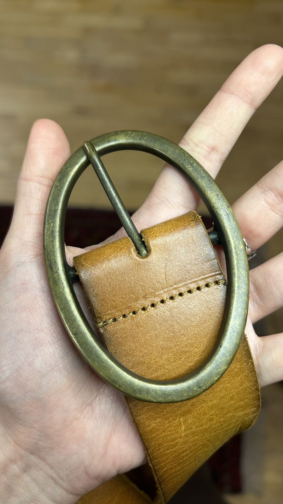 Japanese Brand Vintage Leather Belt Size ONE SIZE - 3 Thumbnail