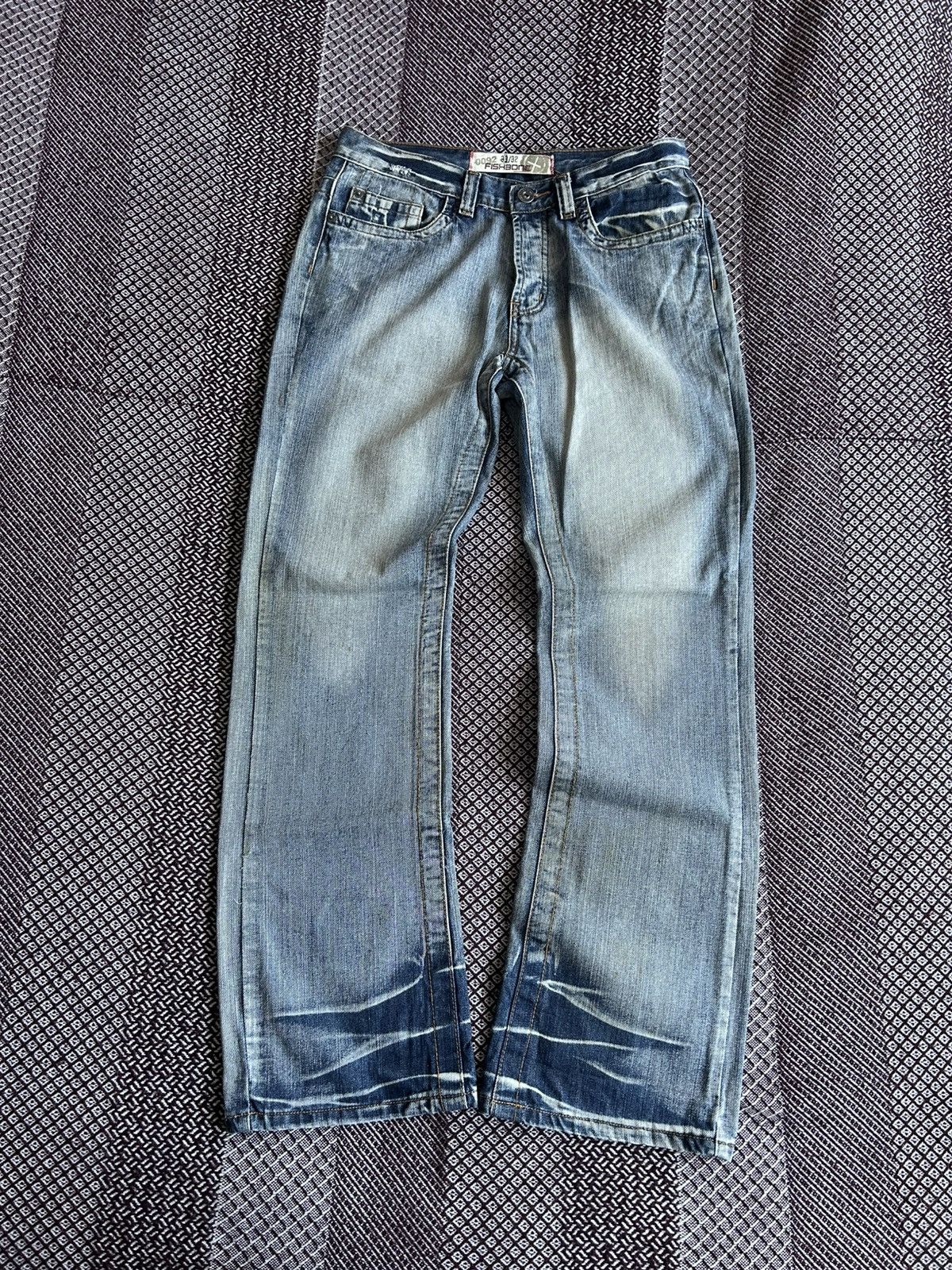 Japanese Brand Fishbone Japanese Style Faded Washed Jeans Y2K Size 33 Rare Size US 33 - 11 Thumbnail