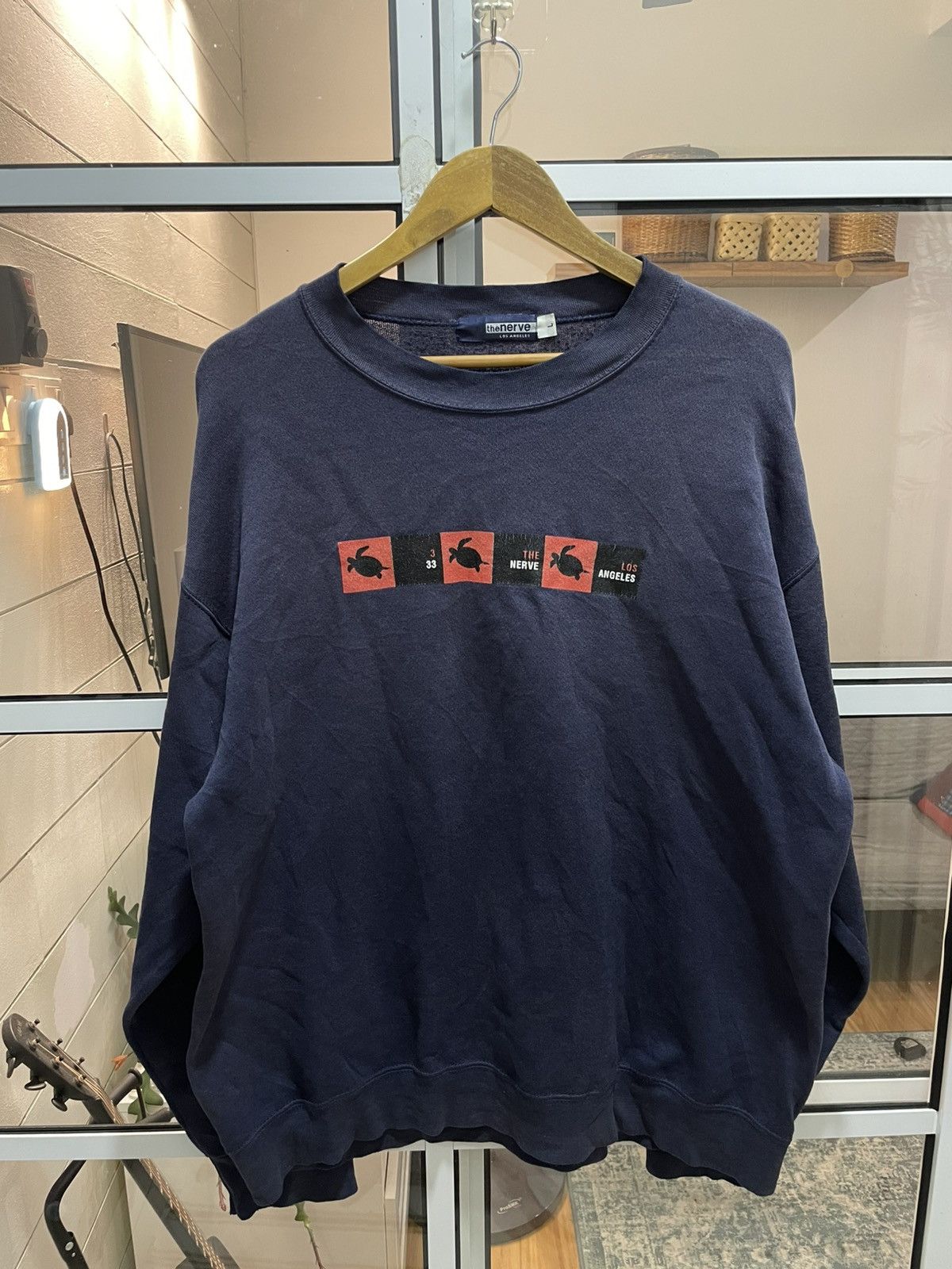 Vintage Vintage 1990 The Nerve Streetwear Los Angeles Sweatshirt Size US XL / EU 56 / 4 - 1 Thumbnail