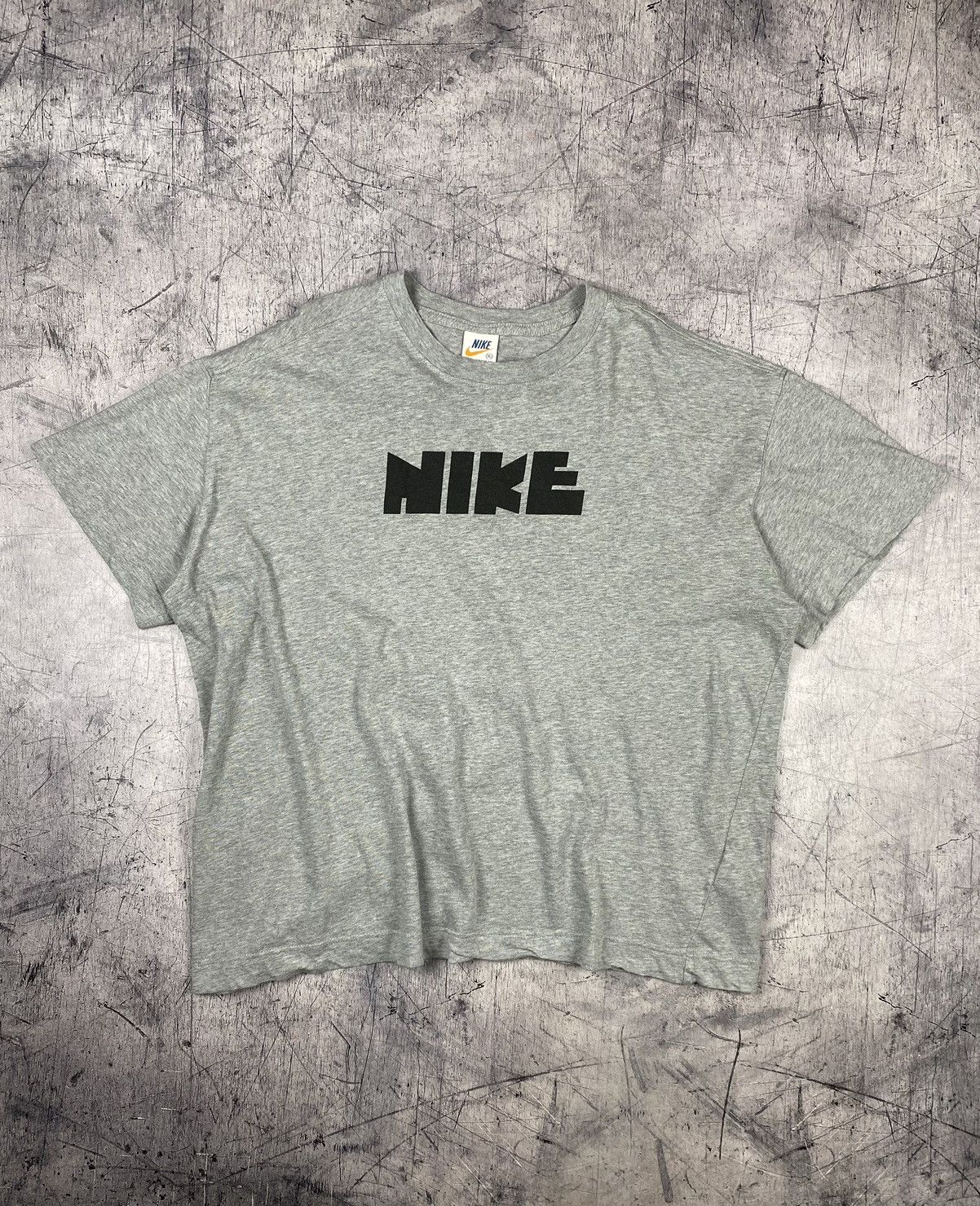 Nike × Vintage Vintage 00s Nike Big Logo Swoosh y2k Tee Streetwear drill Size US XL / EU 56 / 4 - 2 Thumbnail