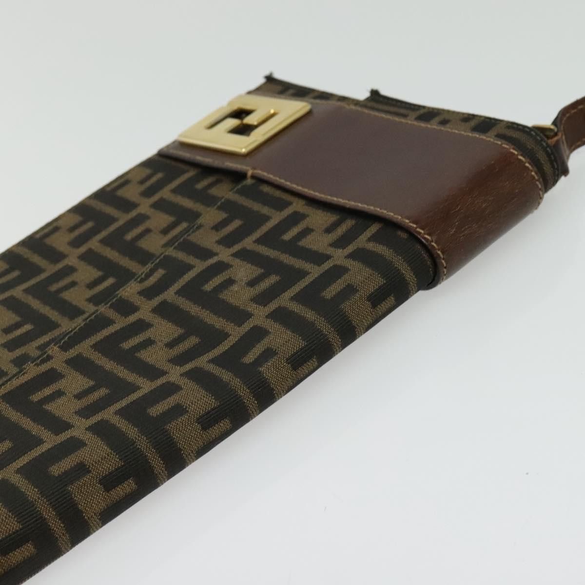 Fendi FENDI Zucca Canvas Shoulder Bag Black Brown Gold Size ONE SIZE - 6 Thumbnail