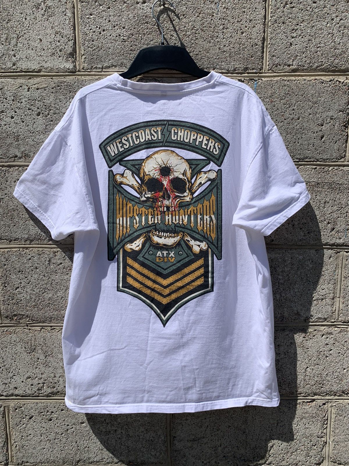 Vintage × West Coast Choppers WEST COAST CHOPPERS White Cotton T-Shirt y2k Size US XL / EU 56 / 4 - 2 Thumbnail