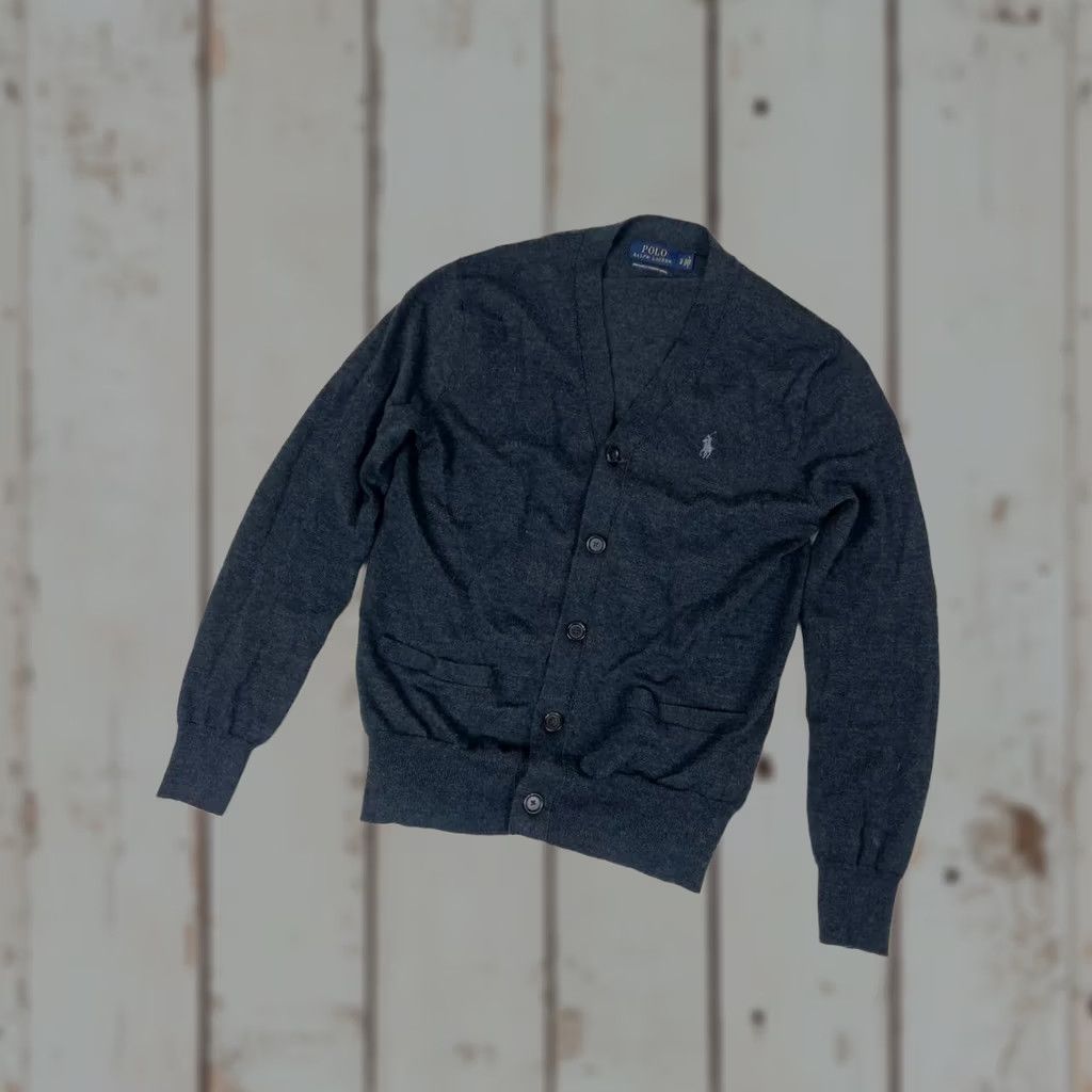 Polo Ralph Lauren VINTAGE Polo Ralph Lauren Sweater Cardigan Men Size S Grey Wool Old Money Size US S / EU 44-46 / 1 - 1 Thumbnail