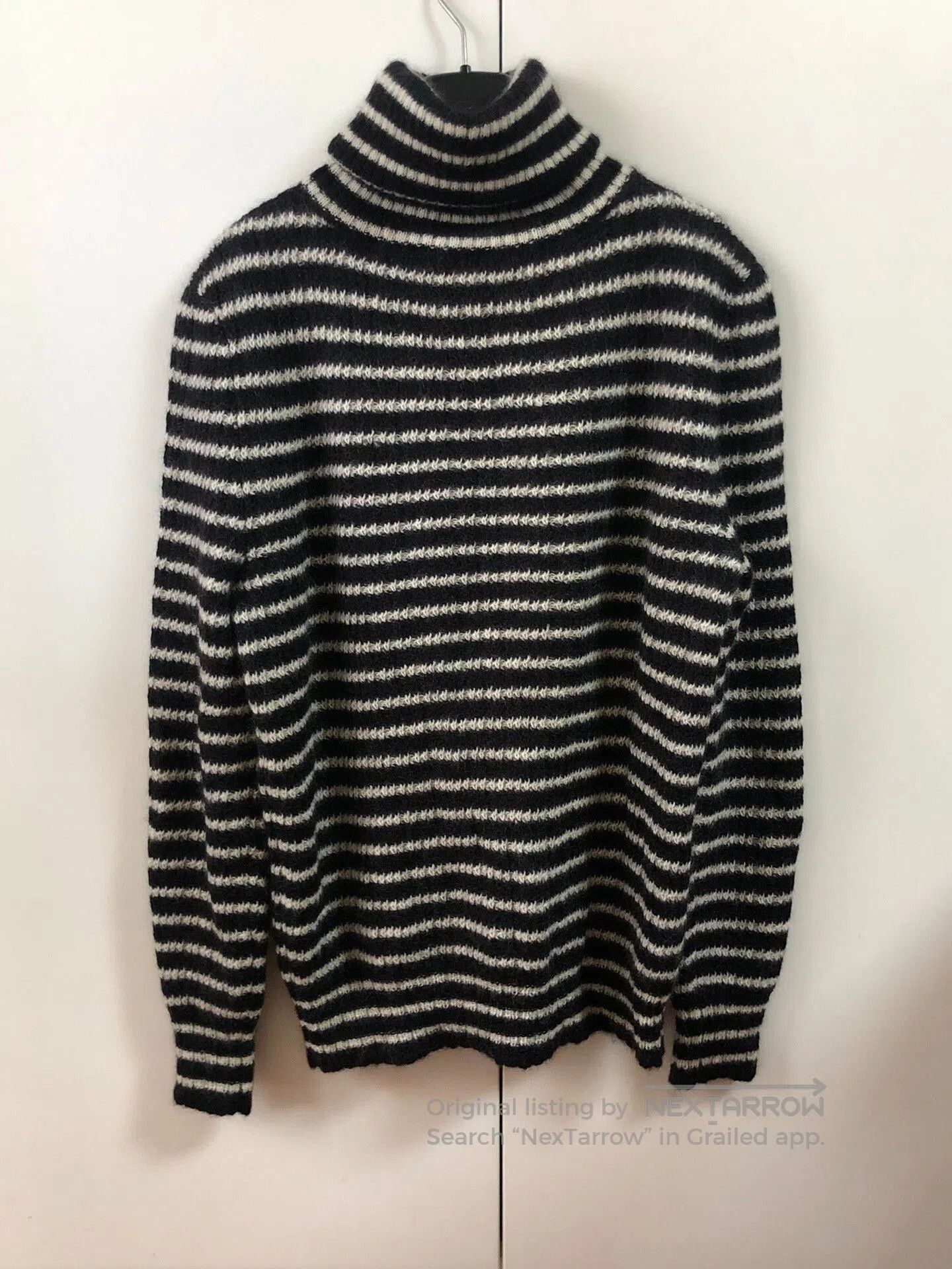 Saint Laurent Paris black and white striped turtleneck sweater. Size US S / EU 44-46 / 1 - 5 Thumbnail