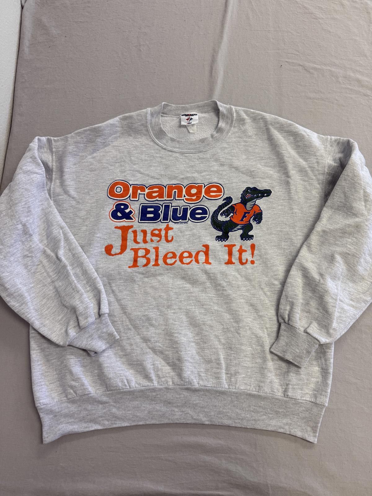 Jerzees Vintage Florida Gators Crewneck Orange and Blue Bleed It XL Size US XL / EU 56 / 4 - 1 Thumbnail