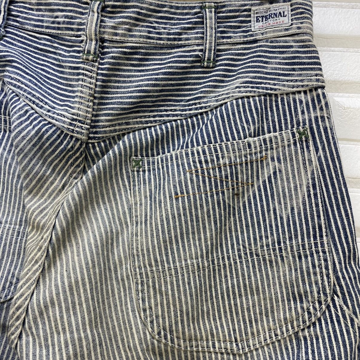Eternal 💥Vintage Faded Eternal Double Knees Carpenter Denim Hikory Size US 29 - 12 Thumbnail