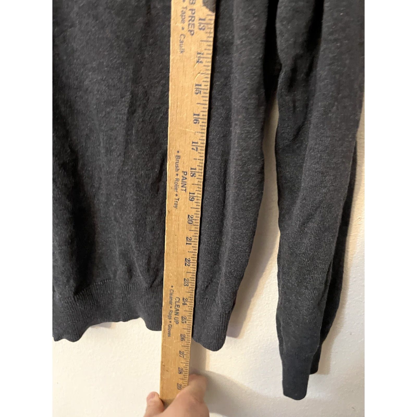 Ben Sherman Ben Sherman Mens V-Neck Sweater Gray 100% Cotton Argyle Medium Regular Knit Shirt Size US M / EU 48-50 / 2 - 4 Thumbnail