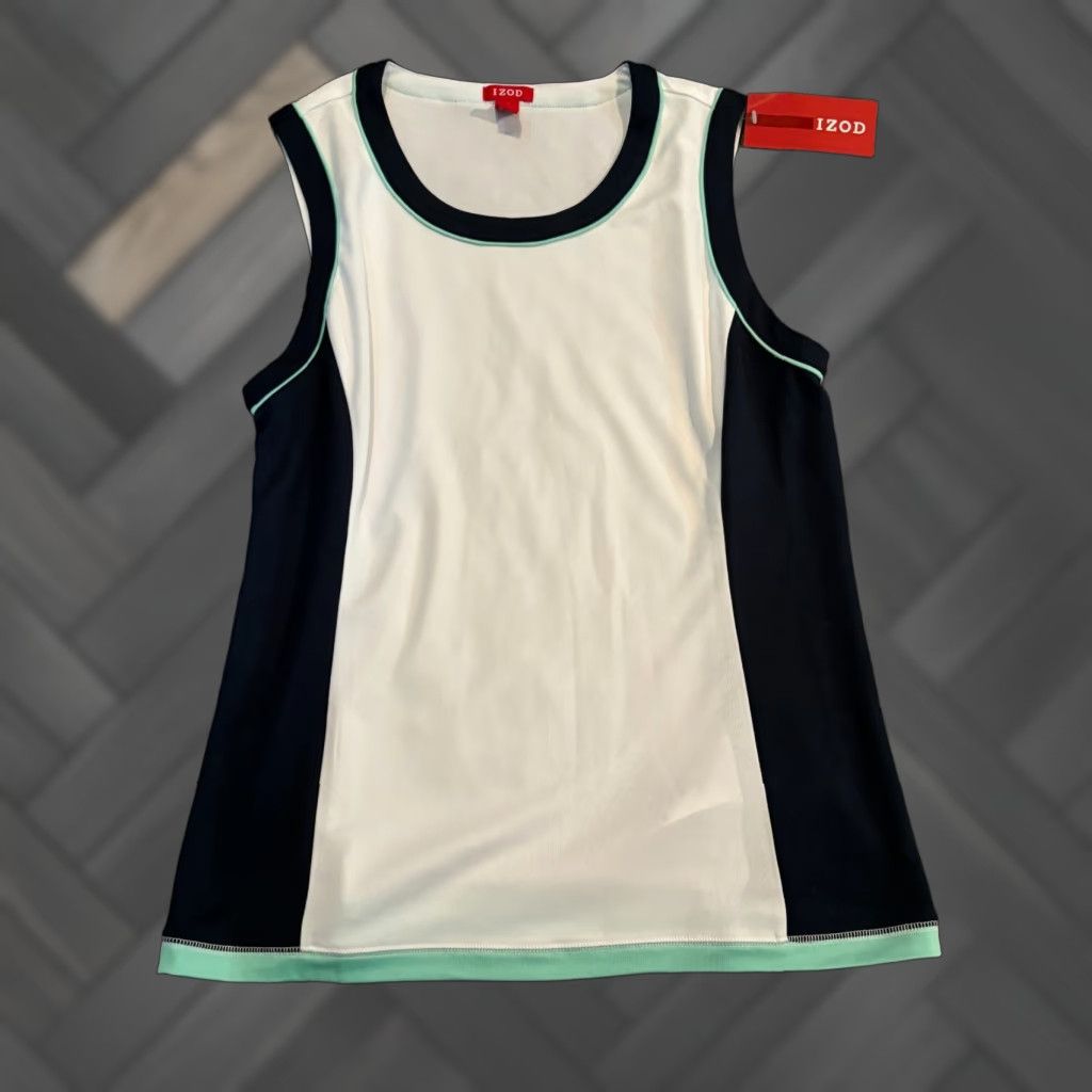 Izod VINTAGE IZOD Top Womens M Sleeveless Active Wear White Active Gym Performance Size M / US 6-8 / IT 42-44 - 1 Thumbnail