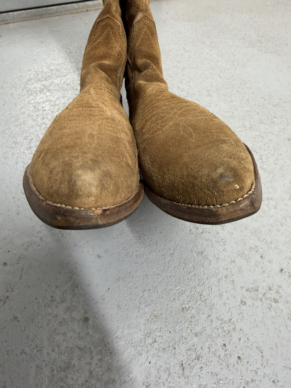 Sendra Vintage Sendra Cowboy Suede Leather Boots Size US 9.5 / EU 42-43 - 9 Thumbnail