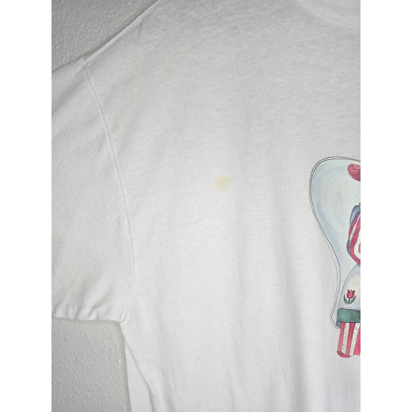 Vintage Vintage Angel Doll White XL Whimsical Folk Art Cottage Tee Size US XL / EU 56 / 4 - 3 Thumbnail