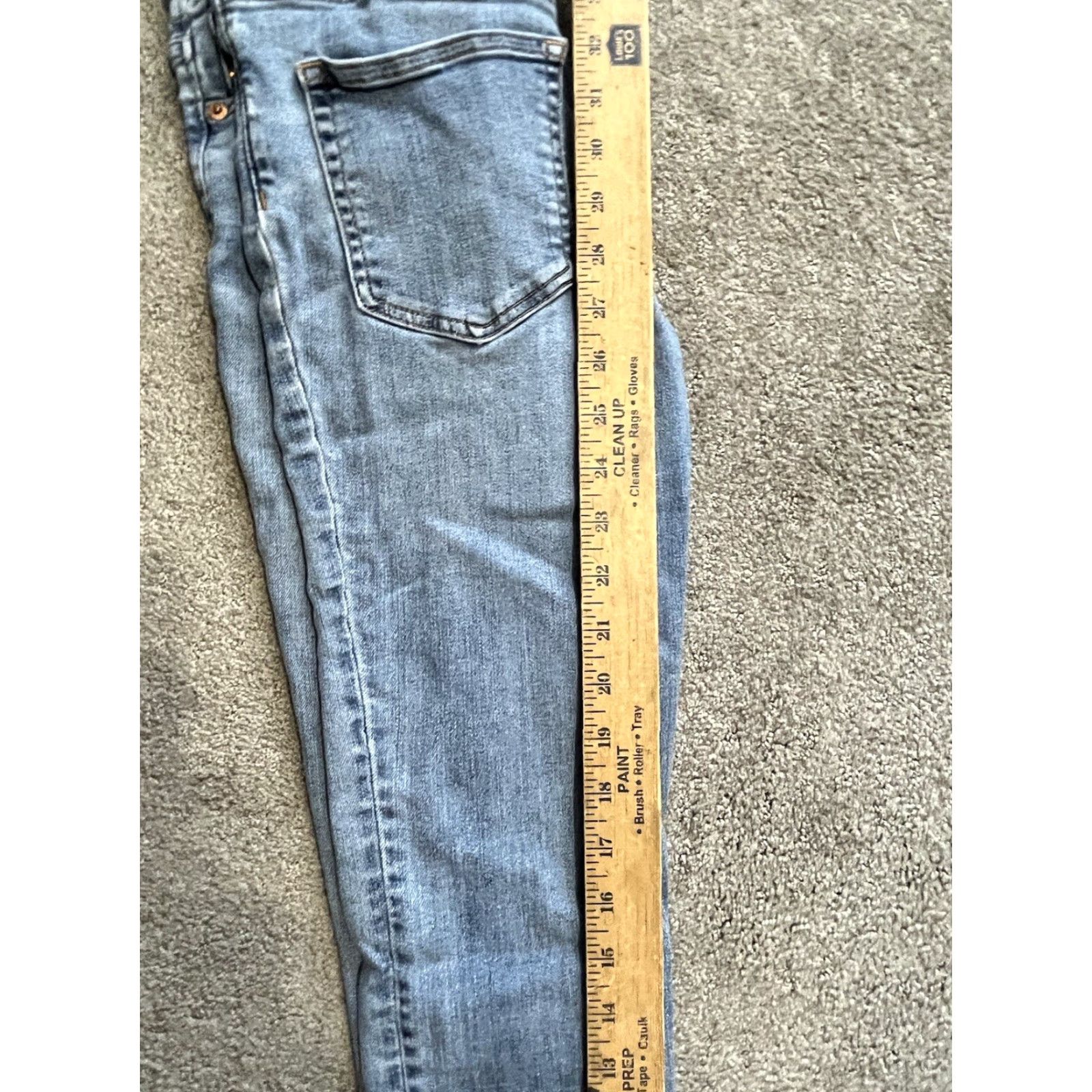 J.Crew JCrew Jeans Women’s 9-inch High Rise Toothpick Skinny Size 24 Blue Cotton Blend 28 in Inseam Slim Regular Pockets Zipper Button N/A Size 42" / US 20 - 8 Thumbnail