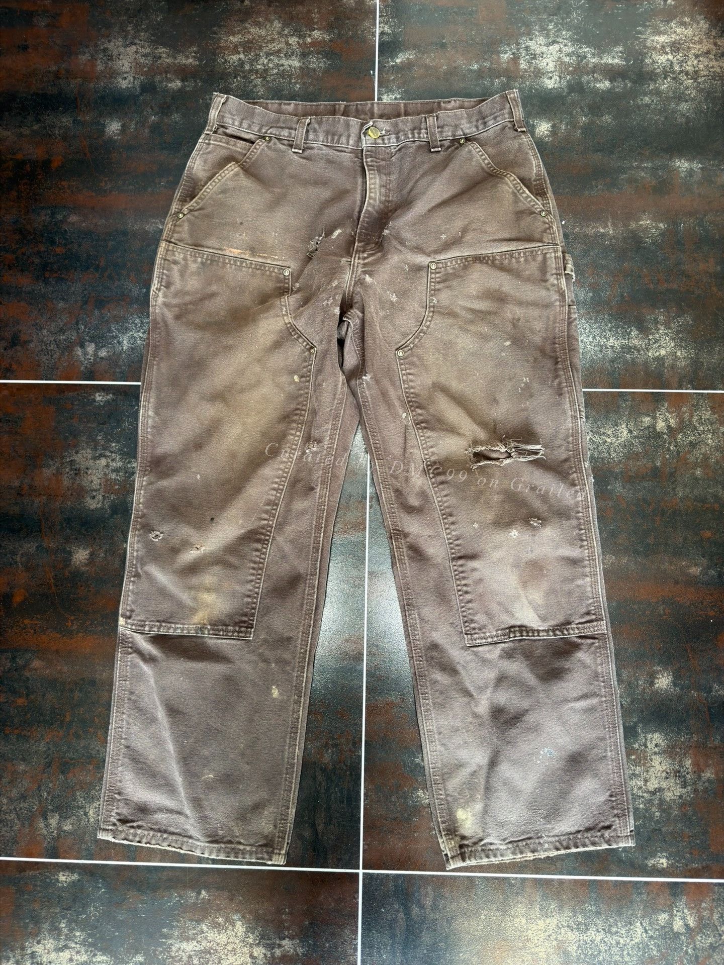Vintage Vintage Carhartt B136 DKB Work Pants Size US 34 / EU 50 - 1 Thumbnail