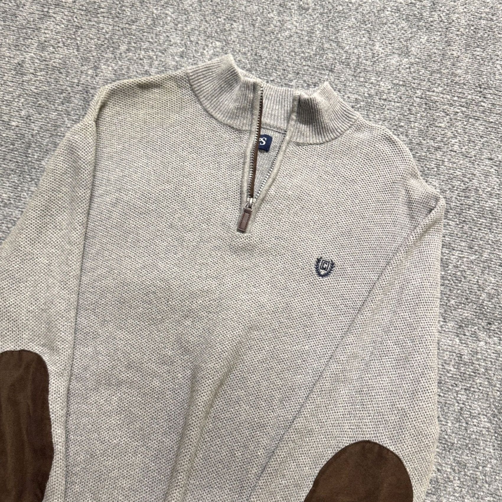 Chaps Chaps Pullover Sweatshirt Men's 2XL Gray Quarter Zip Elbow Pads Cotton Casual Big & Tall Sweatshirt Men Gray 2XL Size US XXL / EU 58 / 5 - 2 Thumbnail