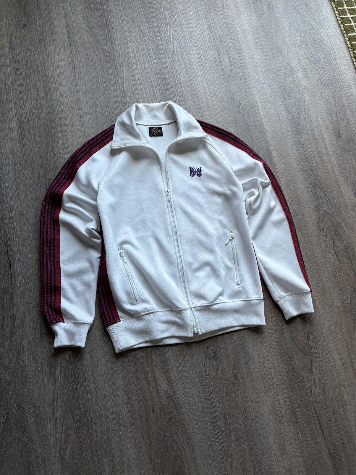 Needles White Jersey Track Jacket Mens SZ S/M