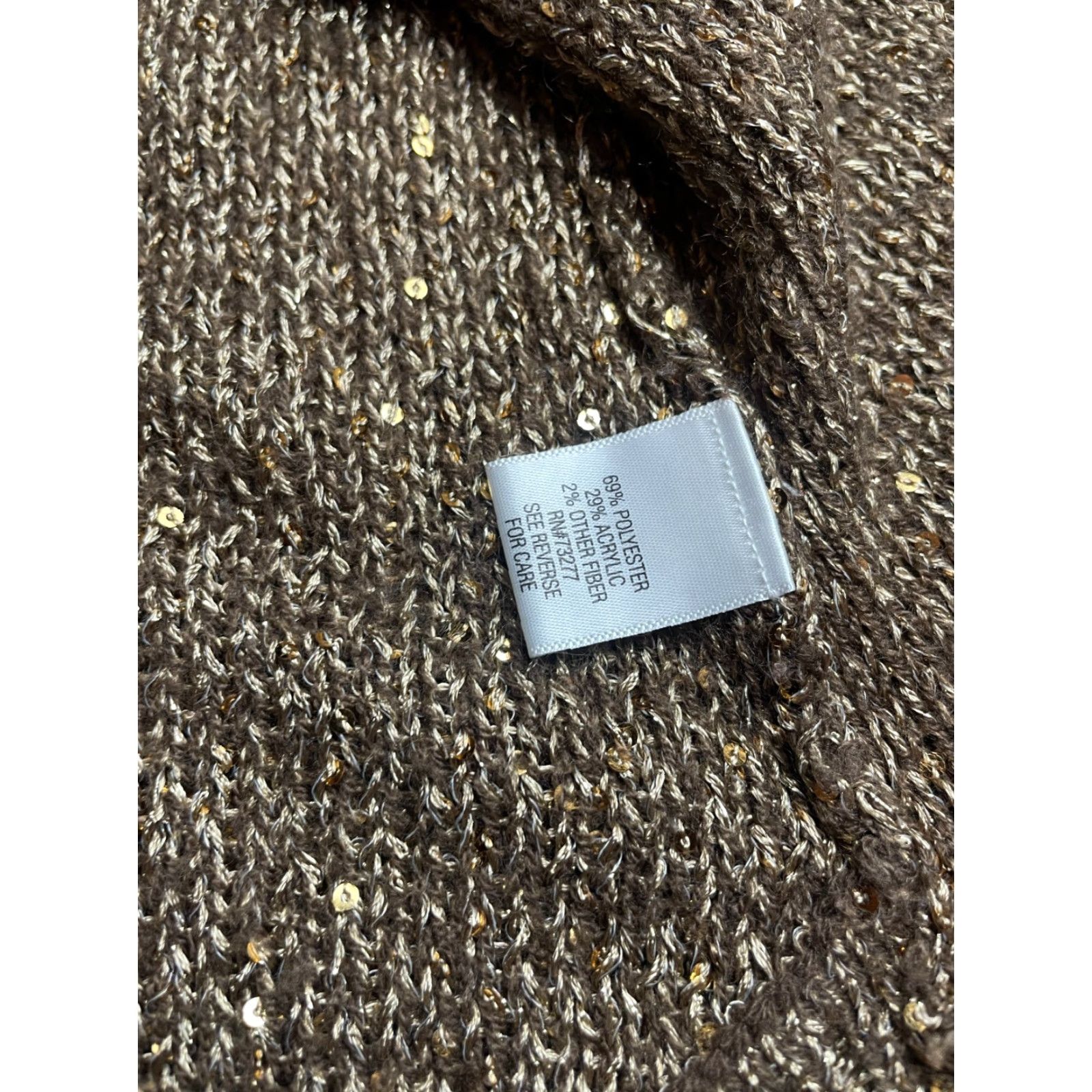 Apt. 9 Apt. 9 Sweater Cardigan Women's M Gold Sequin Open Casual Layering Sweater Womens Size M / US 6-8 / IT 42-44 - 7 Thumbnail