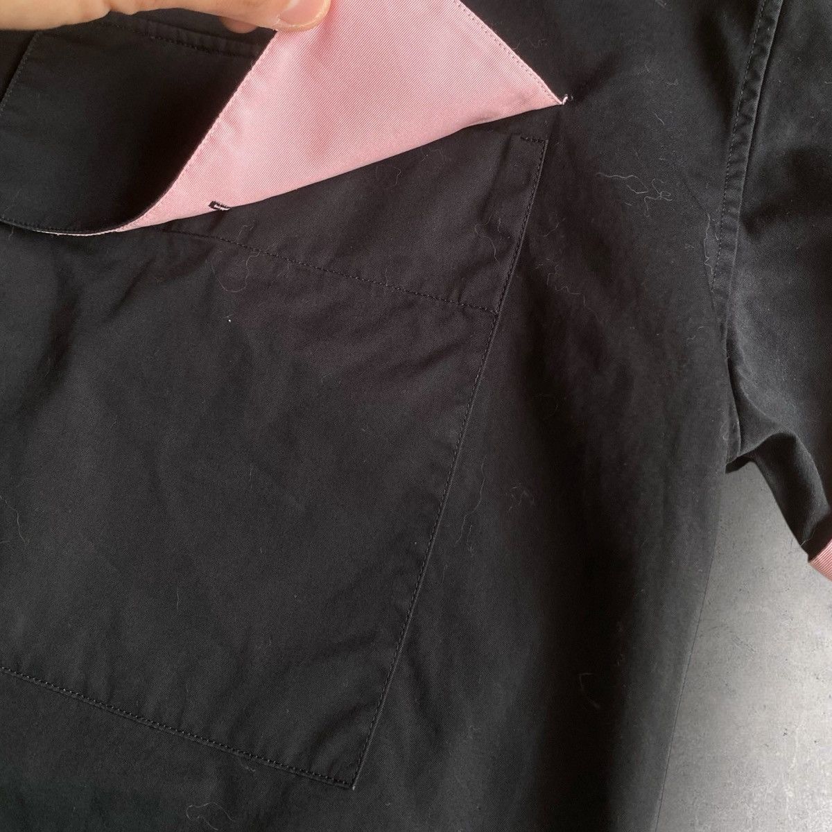 Alexander McQueen Pink/Blk Open Collar Bowling Shirt Size US L / EU 52-54 / 3 - 3 Thumbnail