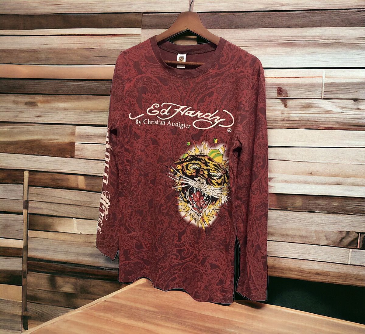 Ed Hardy Vtg Ed Hardy by Christian Audigier Skull Logo Very Rare Size US M / EU 48-50 / 2 - 4 Thumbnail