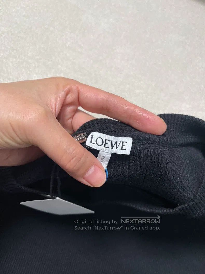 Loewe Loewe Solid Color Loose Round Neck Long Sleeve T-Shirt Size US L / EU 52-54 / 3 - 3 Thumbnail