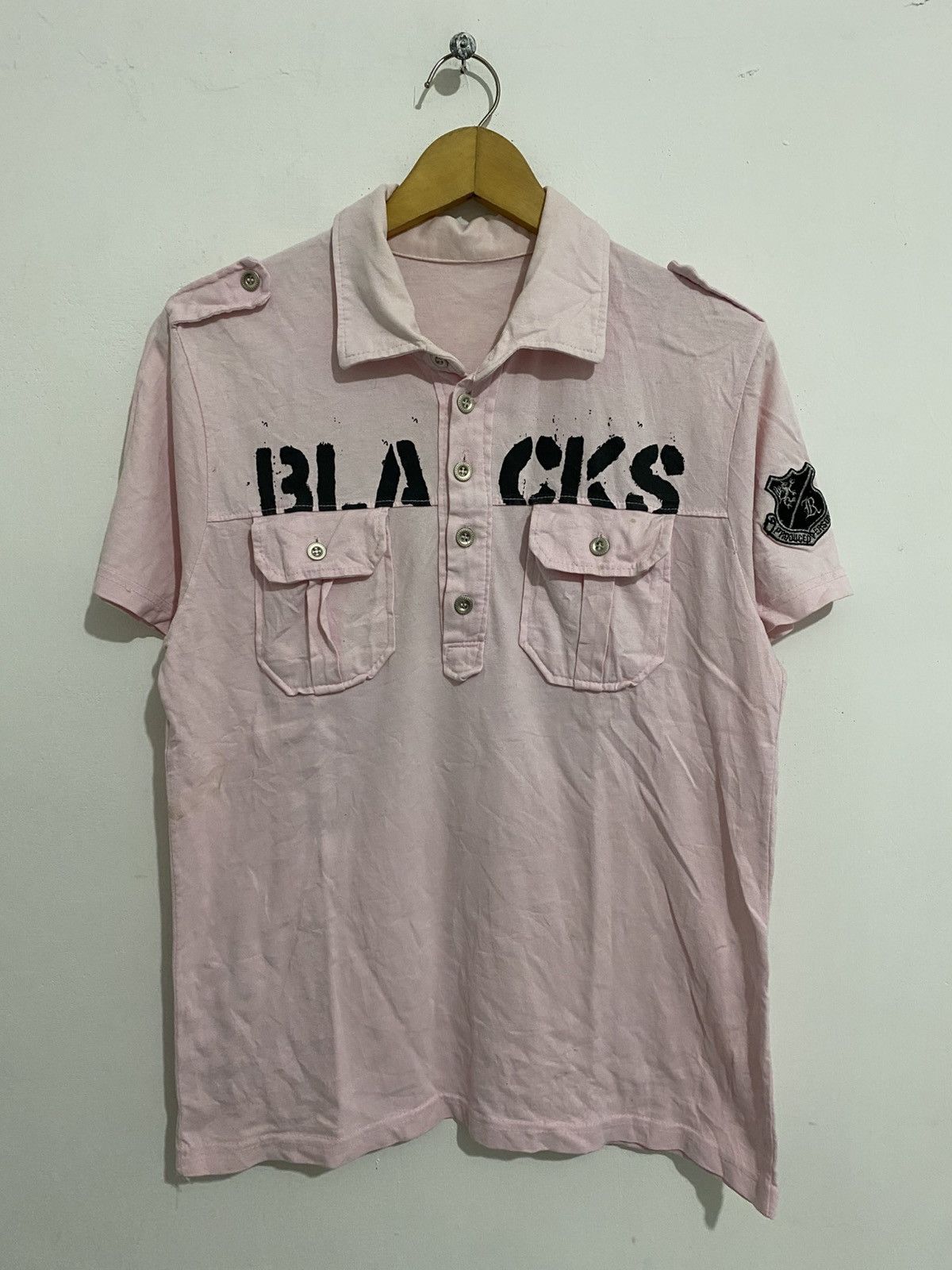 Isamu Katayama Backlash Japanese poem polo shirt black archived styled AA0026 Size US M / EU 48-50 / 2 - 1 Thumbnail