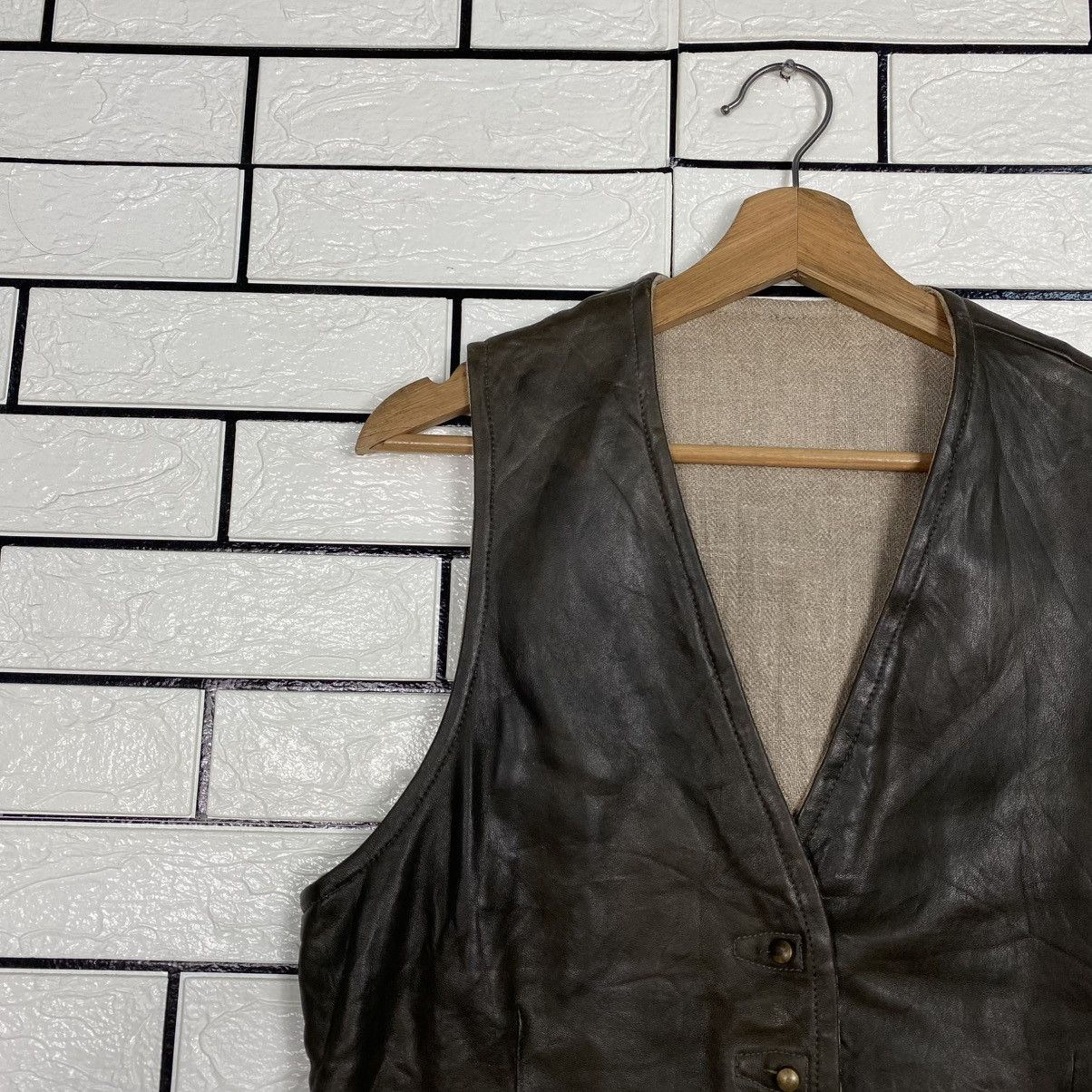 Isaac Sellam Experience 🔥RARE🔥Vintage Reversible Leather Vest Jacket Isaac Sellam Size US M / EU 48-50 / 2 - 7 Thumbnail