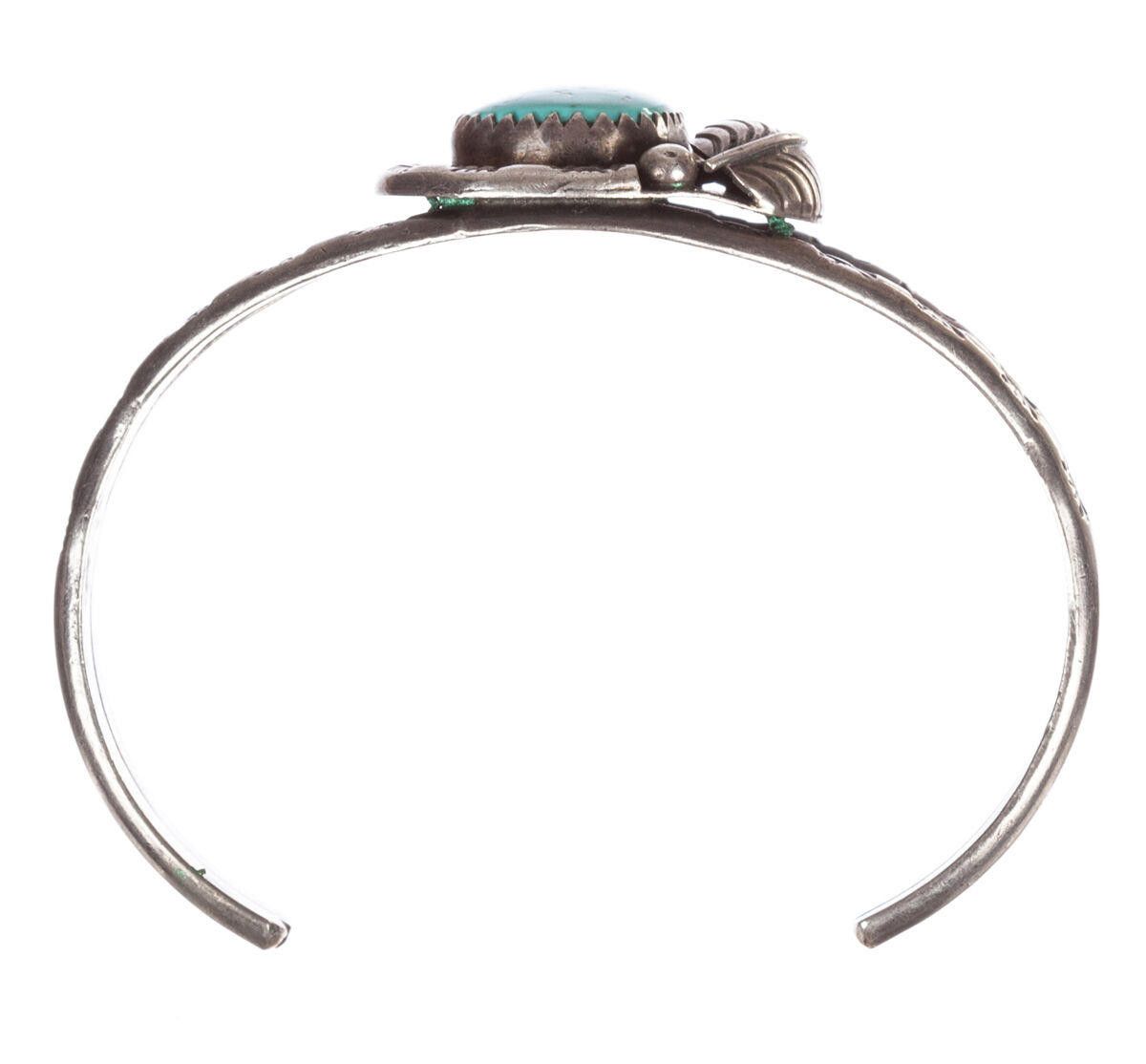 Designer Sterling Silver Turquoise Nugget Cuff Bracelet Size ONE SIZE - 3 Thumbnail