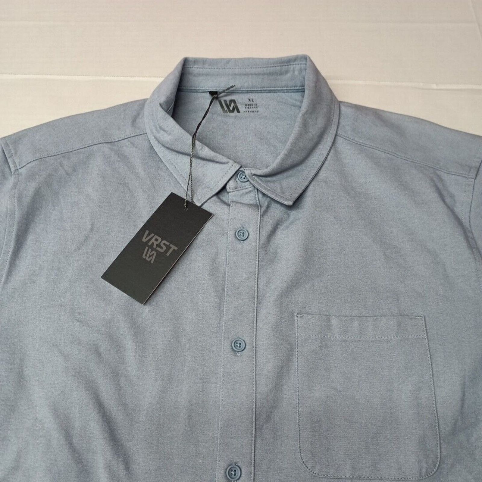 Other VRST Men's Refined Knit Button Up SS Shirt Men's XL Blue Size US XL / EU 56 / 4 - 2 Thumbnail