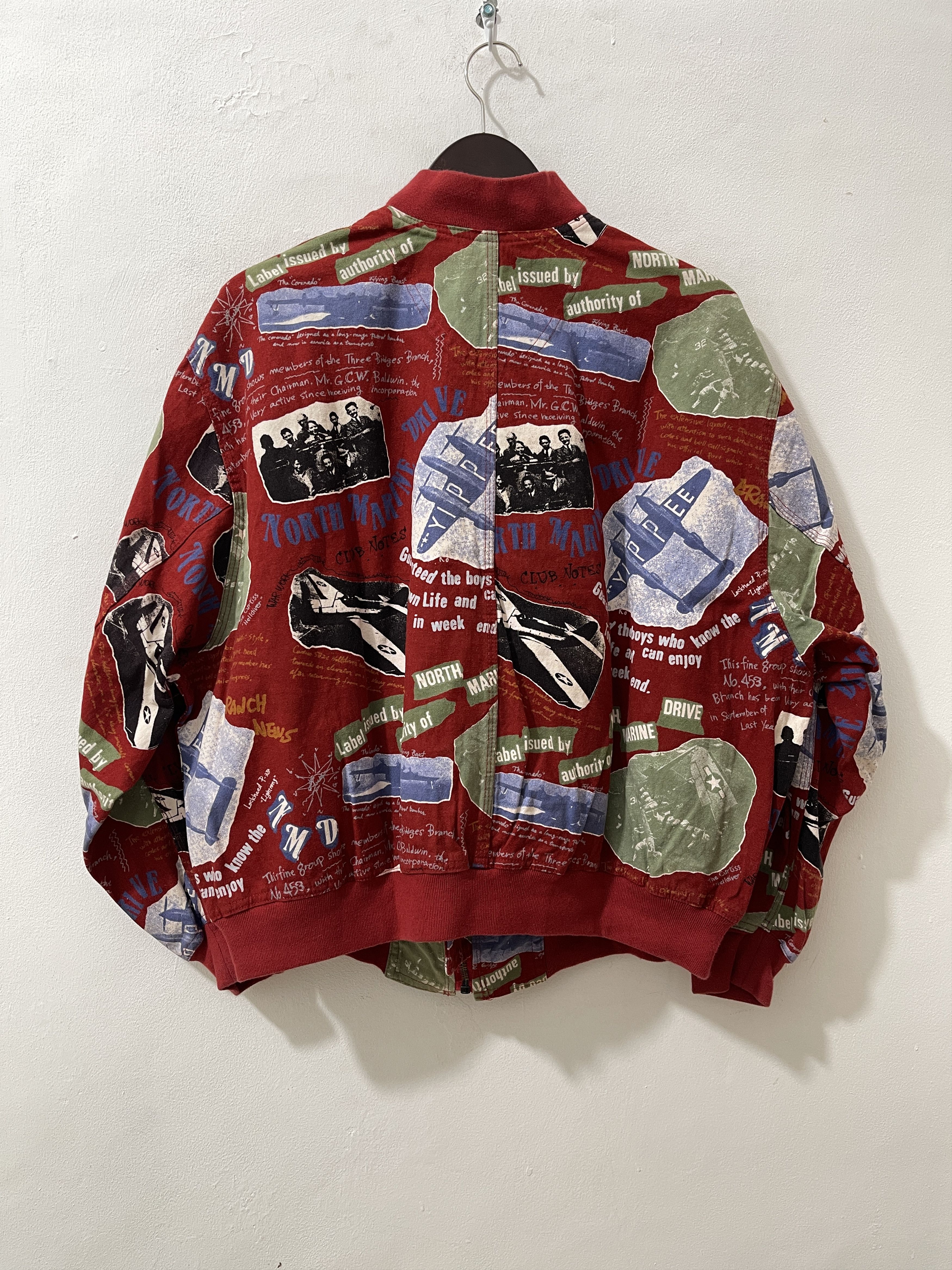 45rpm Vintage 45RPM Japan Archive Art Canvas Bomber Jacket Size US XL / EU 56 / 4 - 14 Thumbnail