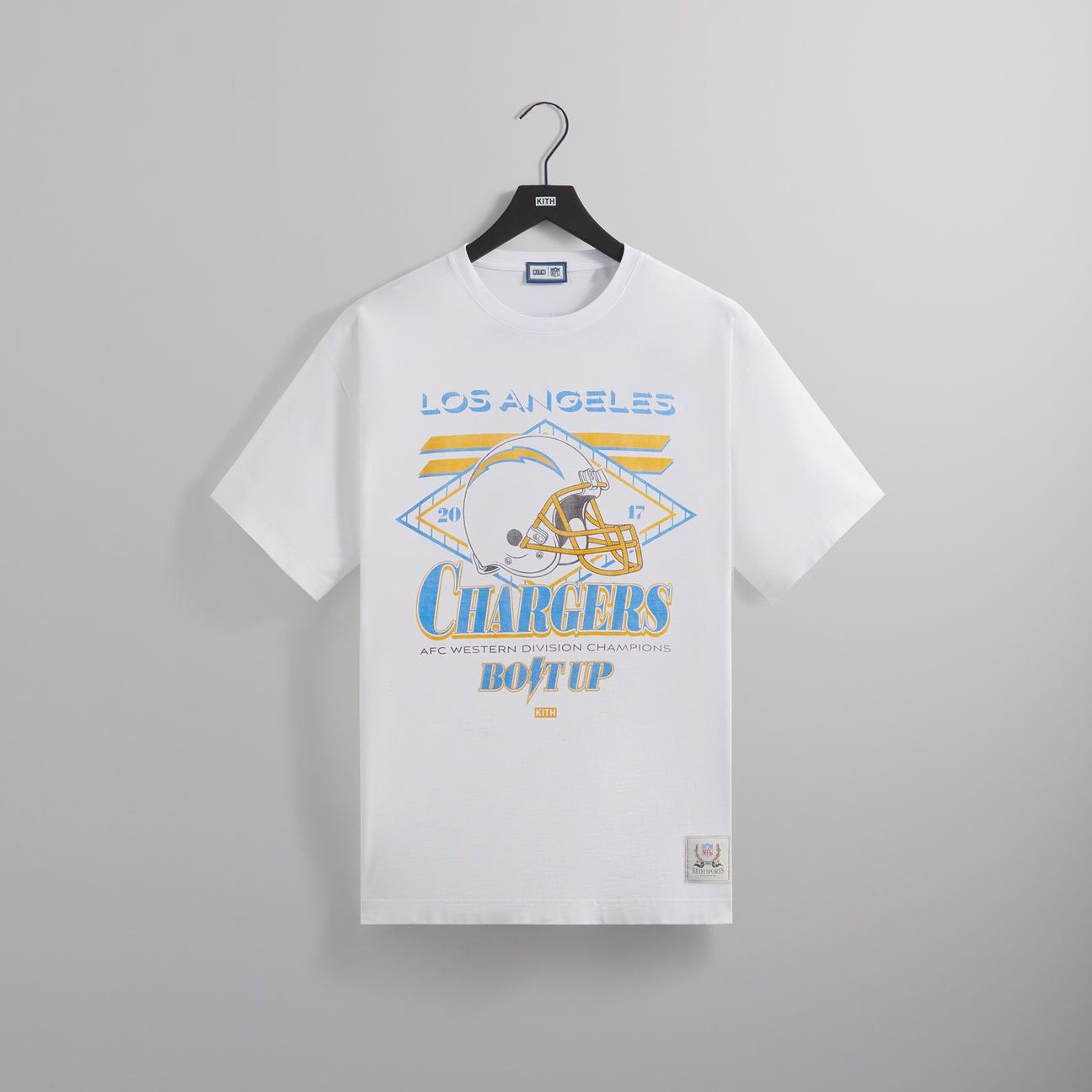 image of Kith x Nfl La Chargers Vintage Tee in White, Men's (Size 2XL)