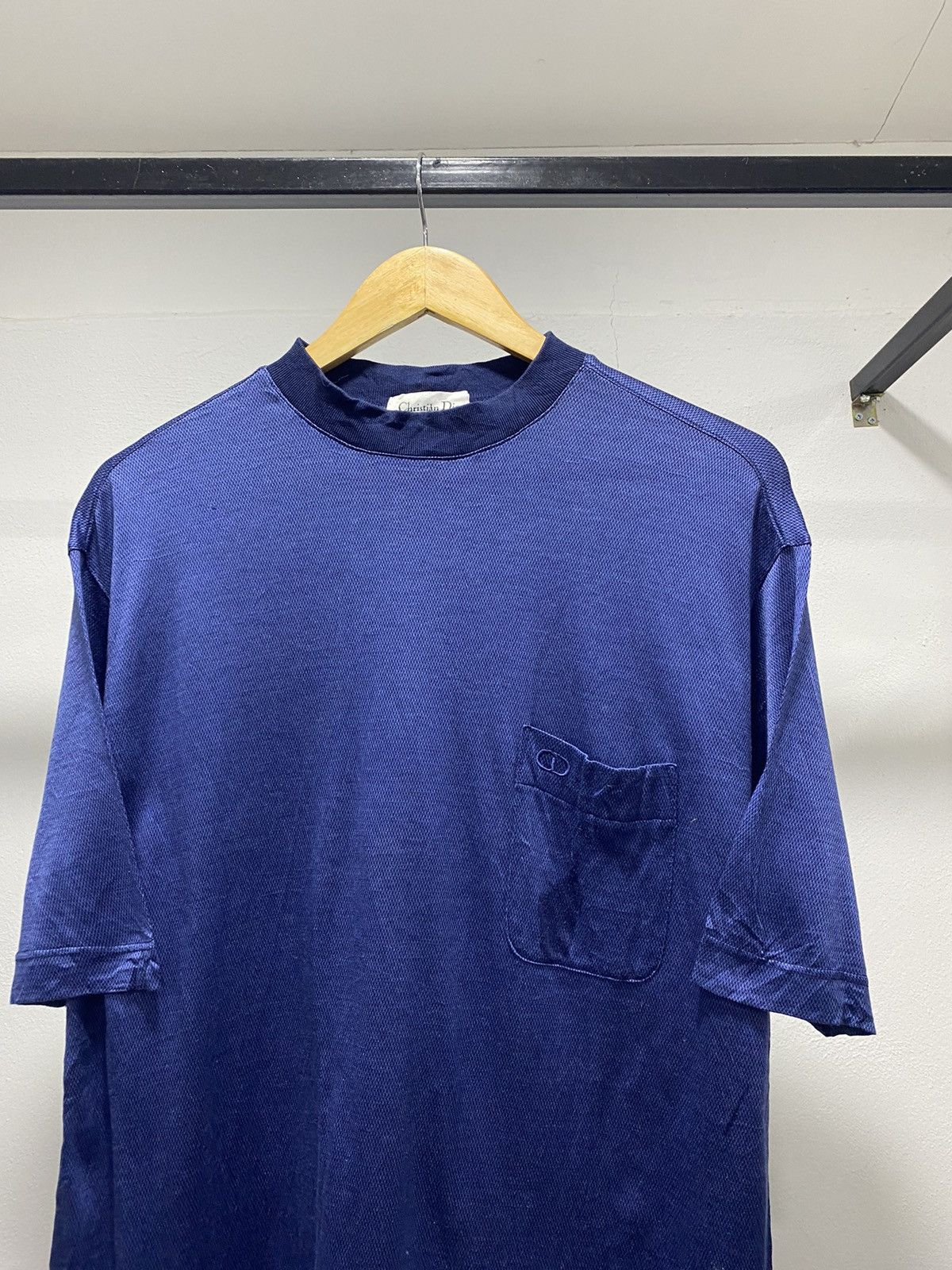 Dior Sick☠️ Christian Dior Mock Neck Jersey 80s Designer Rare Size US L / EU 52-54 / 3 - 2 Thumbnail