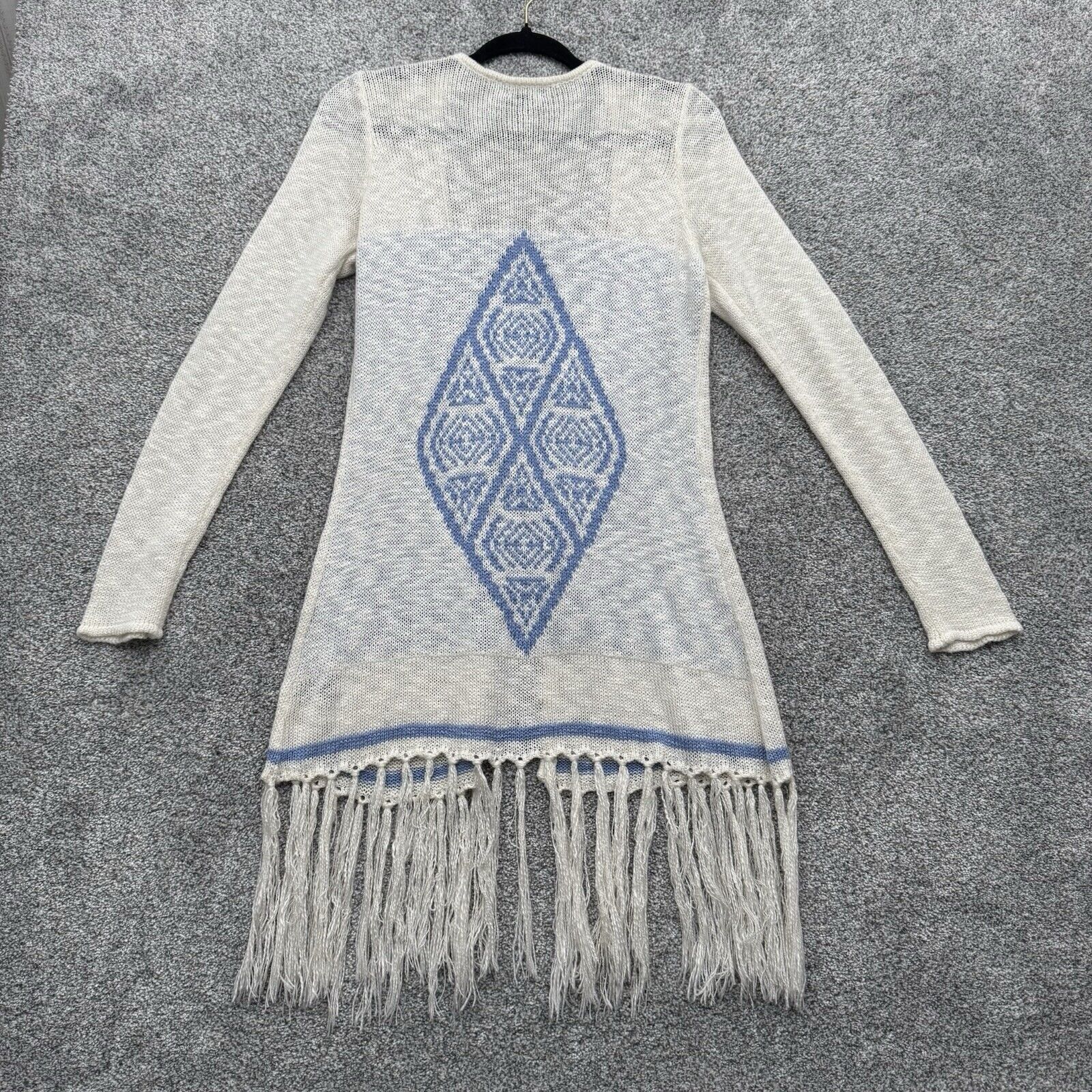 Joe Boxer Retro 70s Cardigan L Fringed Hippie Woodstock Western Boho Size L / US 10 / IT 46 - 6 Thumbnail