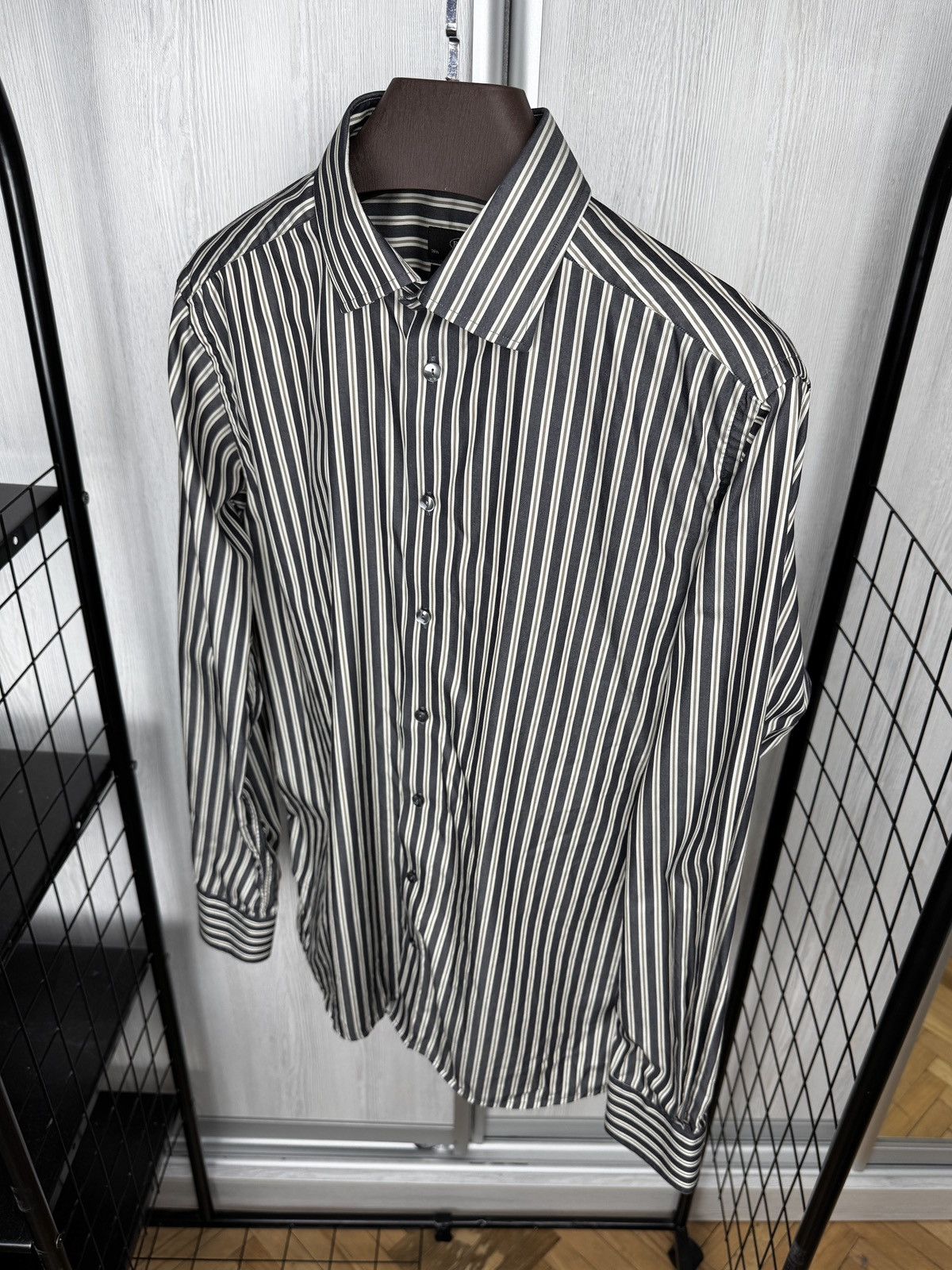 Eton ETON Ganghster 1928 Contemporary Fit pinstripe shirt 16.5 Size US L / EU 52-54 / 3 - 6 Thumbnail