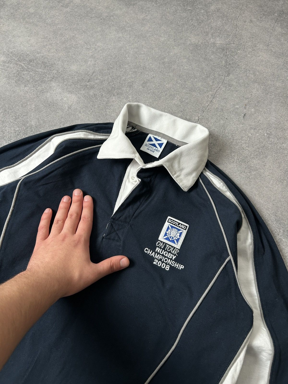 Sterling Ruby Vintage Scotland 🏴󠁧󠁢󠁳󠁣󠁴󠁿 Rugby 🏉 2008 long-sleeved mens Size US M / EU 48-50 / 2 - 3 Thumbnail