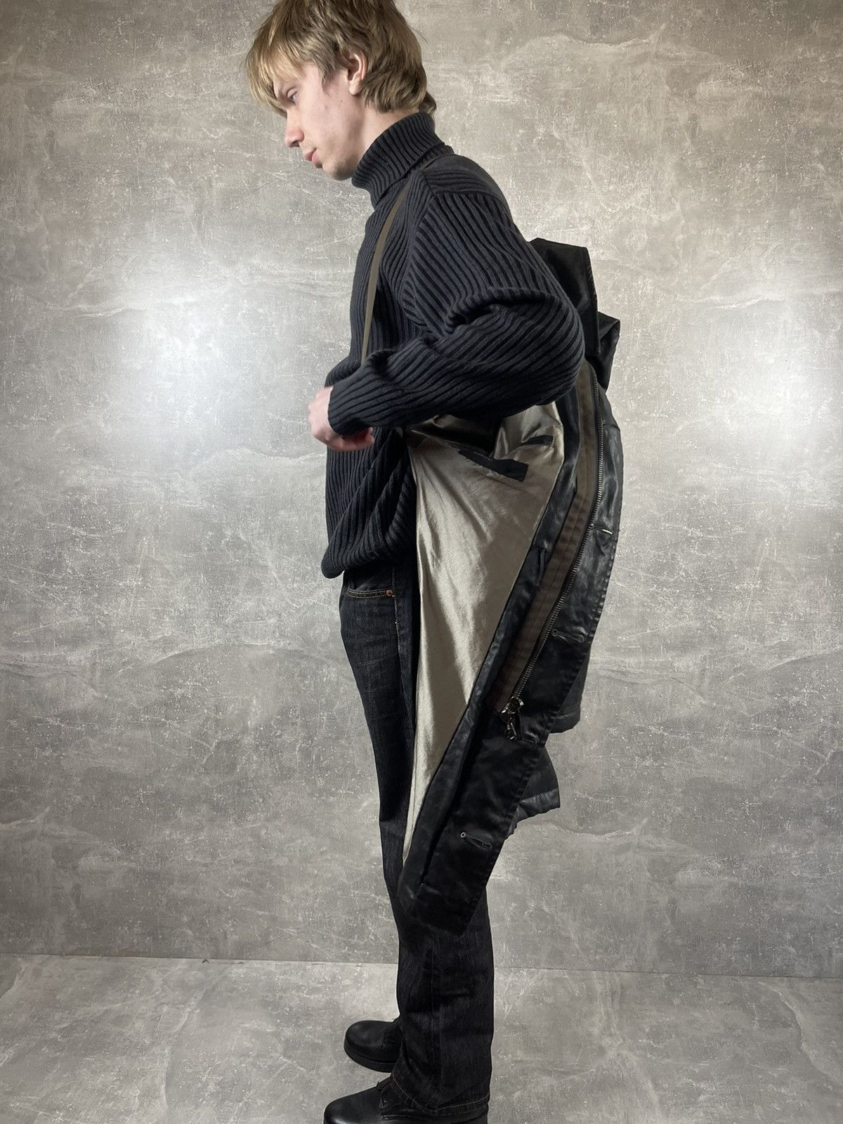 Messagerie Messagerie Black Opium Avant Garde Rubberized Waterprof Coat Size US M / EU 48-50 / 2 - 5 Thumbnail