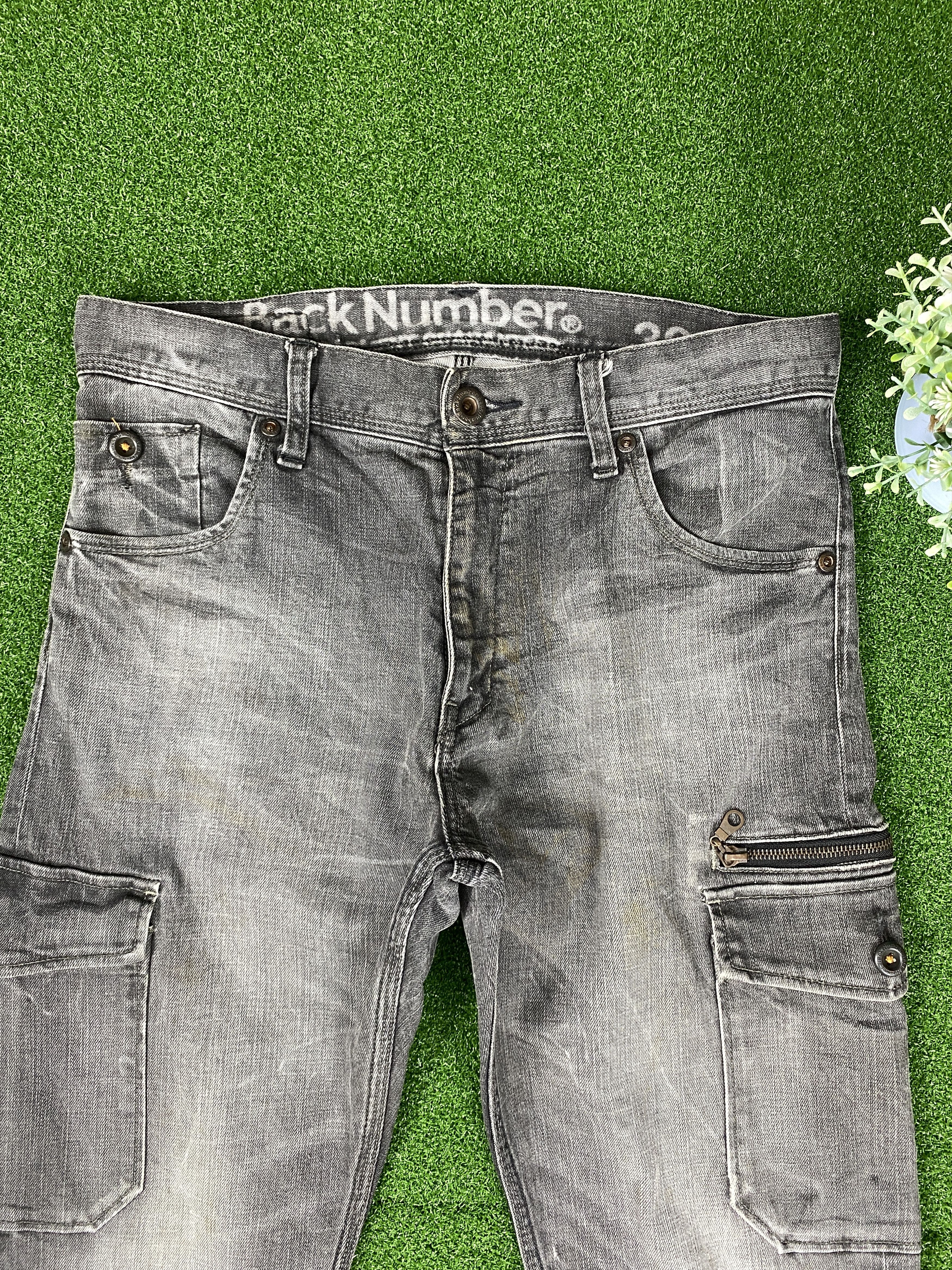 Japanese Brand Vintage Back Number Cargo Faded Black Jeans CP0047 Size US 32 / EU 48 - 2 Thumbnail