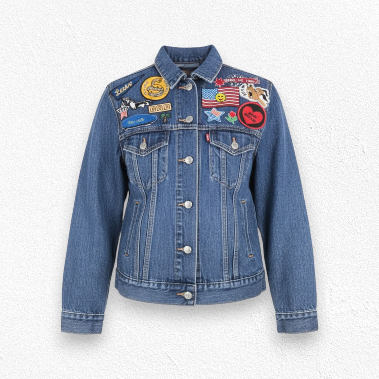 Levi's Levi’s Trucker Jean Jacket Patchwork Americana Size XS Size XS / US 0-2 / IT 36-38 - 1 Thumbnail