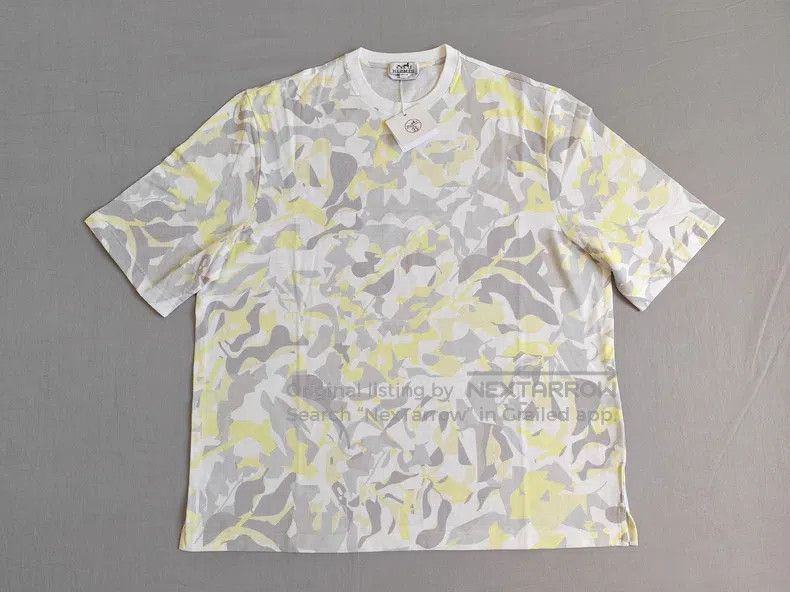 Hermes Hermes Men's Short Sleeve T-Shirt, Lemonade Color, Camoufl Size US XXL / EU 58 / 5 - 1 Thumbnail